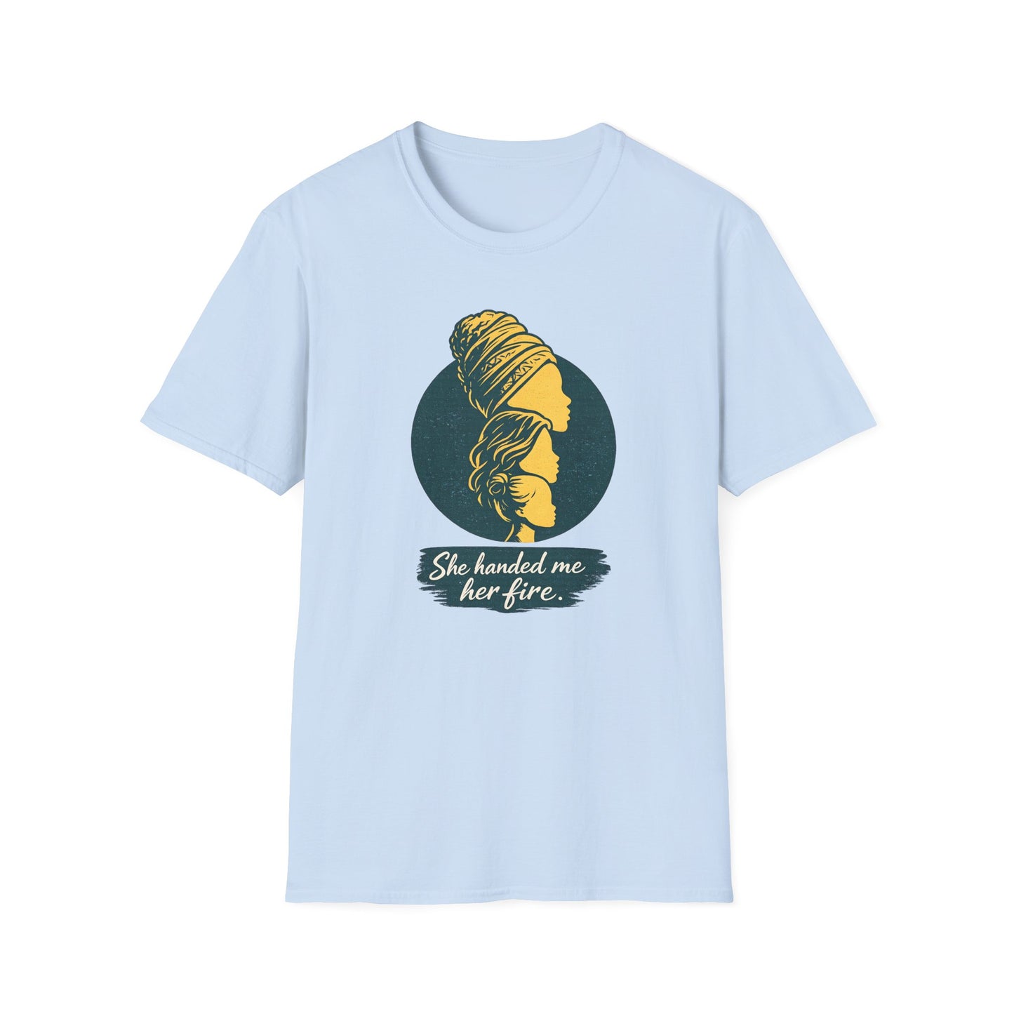 T-Shirt — 'She Handed Me Her Fire' Vintage Woman Portrait Tee