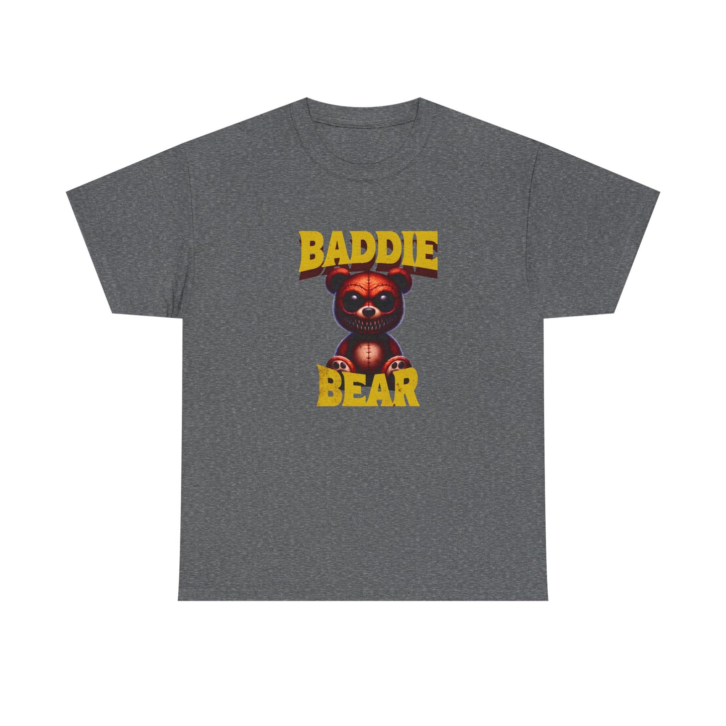 Baddie Bear Graphic T-Shirt | Vintage Y2K Aesthetic Hip Hop Style | Gift for Gen Z Trendsetter Pop Culture Fan | Edgy Statement Tee