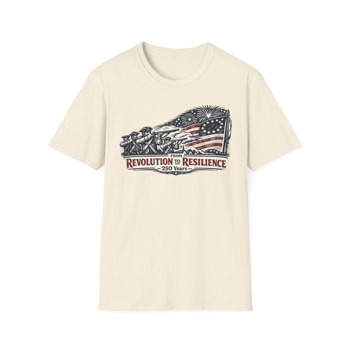 Revolution to Resilience T-Shirt | American 250 Years History Military Veteran | USA Semiquincentennial 2026 Patriotic Gift | 1776-2026