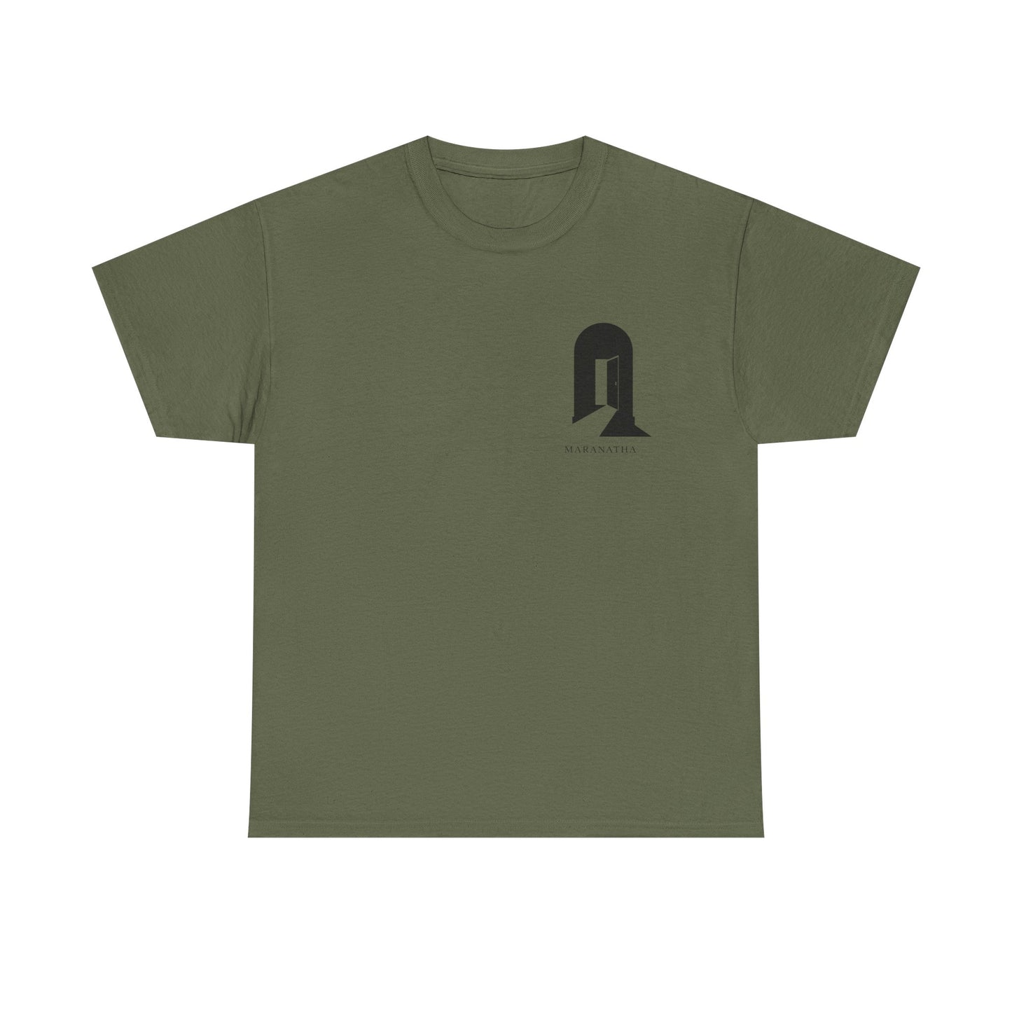 Minimalist 'Doorway' Graphic Tee — Monochrome Small Chest Logo T-Shirt
