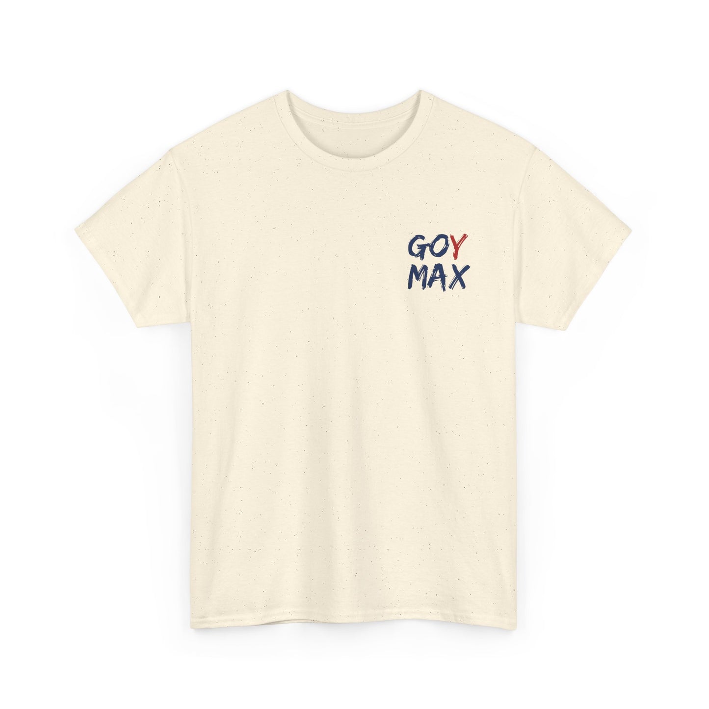 Goy Max Brush Text Shirt, American Flag, Edgy Streetwear Tee, Internet Subculture Fashion, Viral Slang Clothing, Gym Culture Statement Top