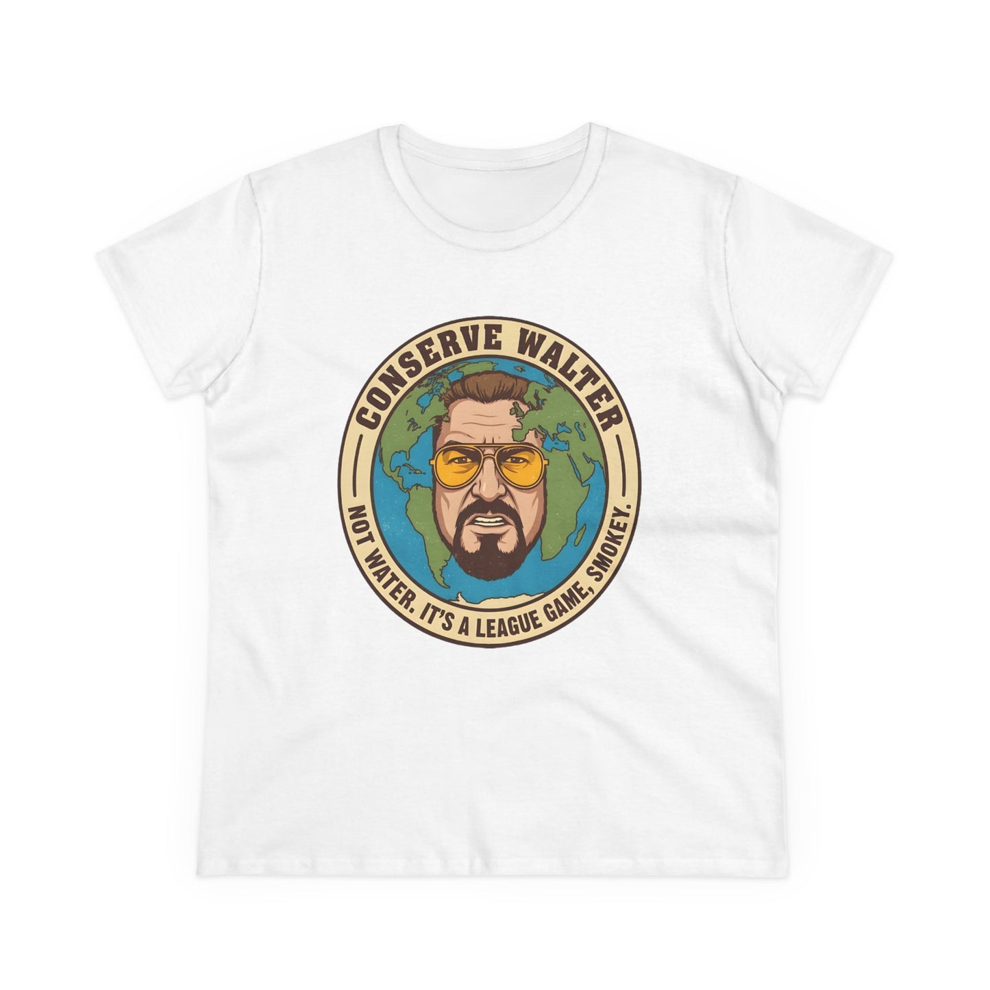 Conserve Walter Big Lebowski T-Shirt | Eco Friendly Movie Reference  | Gift for Lebowski Fan Environmentalist | Cult Classic Humor Tee