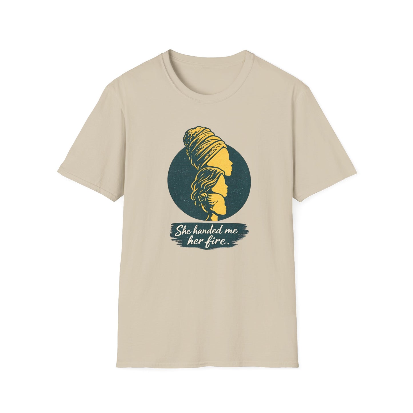 T-Shirt — 'She Handed Me Her Fire' Vintage Woman Portrait Tee