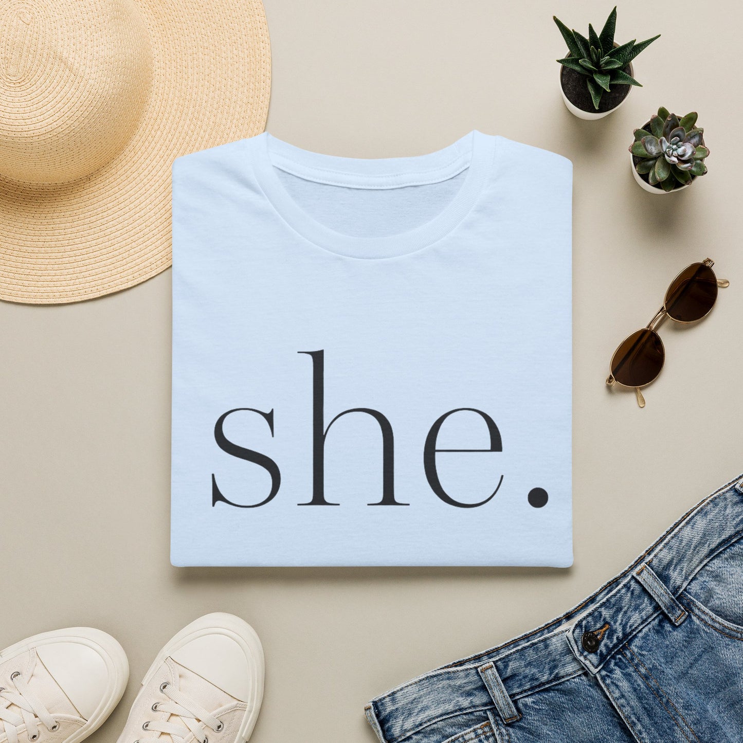 She. Tee — Minimalist Feminine Statement T‑Shirt