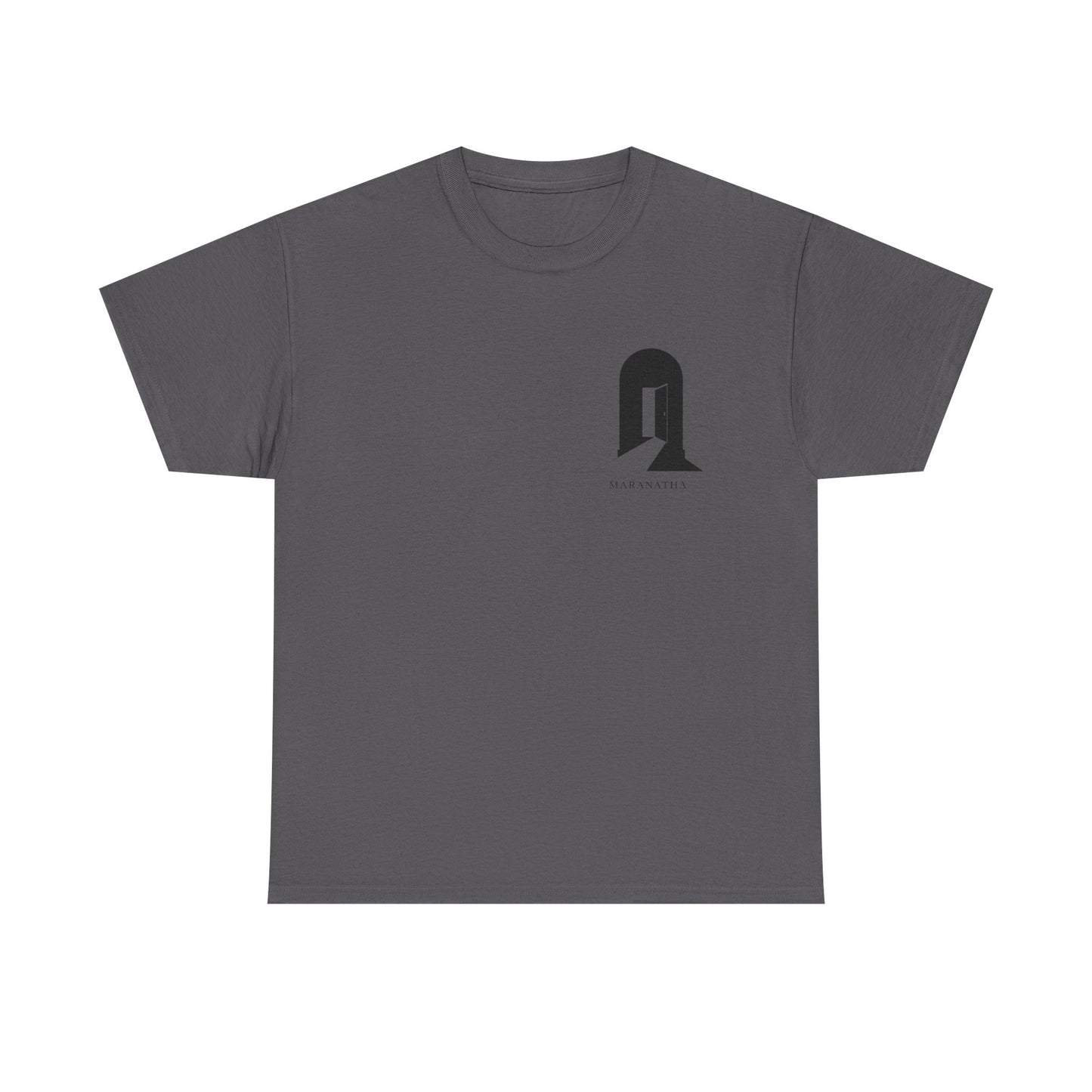 Minimalist 'Doorway' Graphic Tee — Monochrome Small Chest Logo T-Shirt