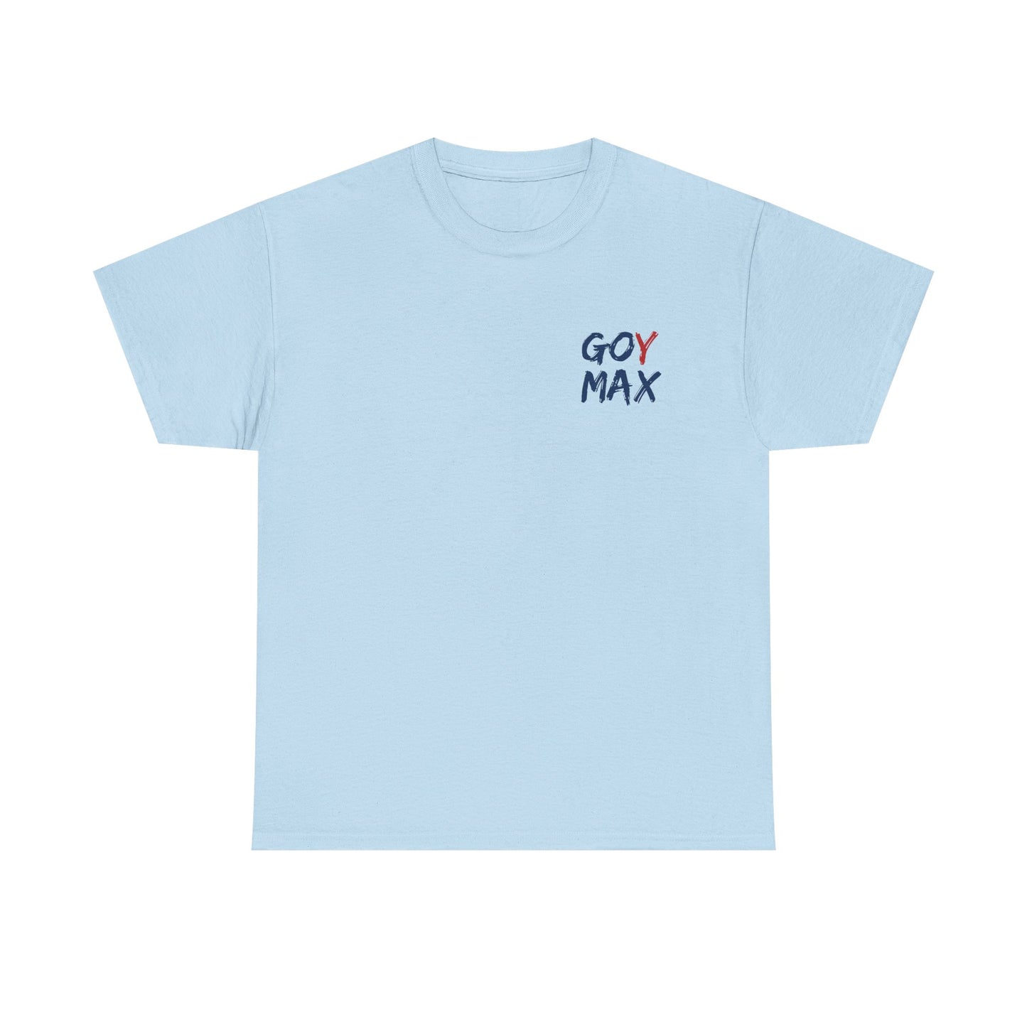 Goy Max Brush Text Shirt, American Flag, Edgy Streetwear Tee, Internet Subculture Fashion, Viral Slang Clothing, Gym Culture Statement Top