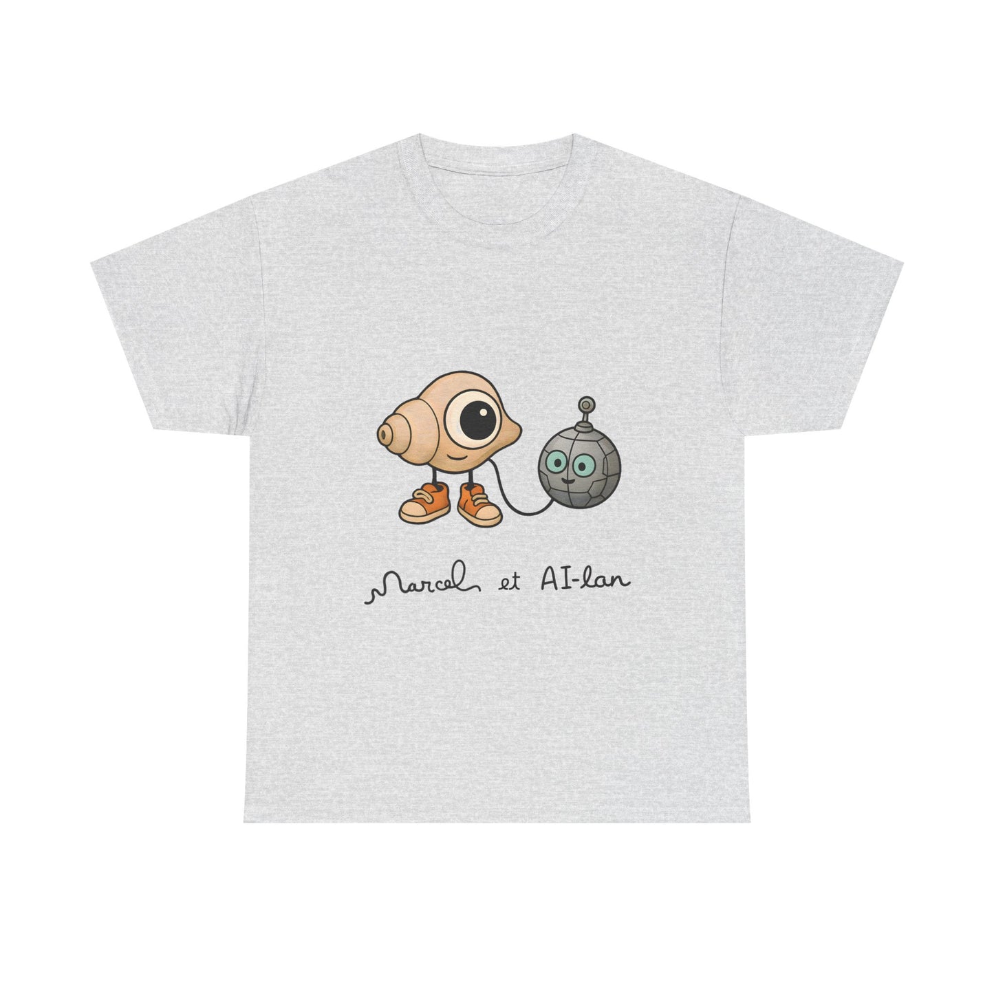 Marcel et Al-lan Robot Dadaism T-Shirt | Duchamp AI Art Tee