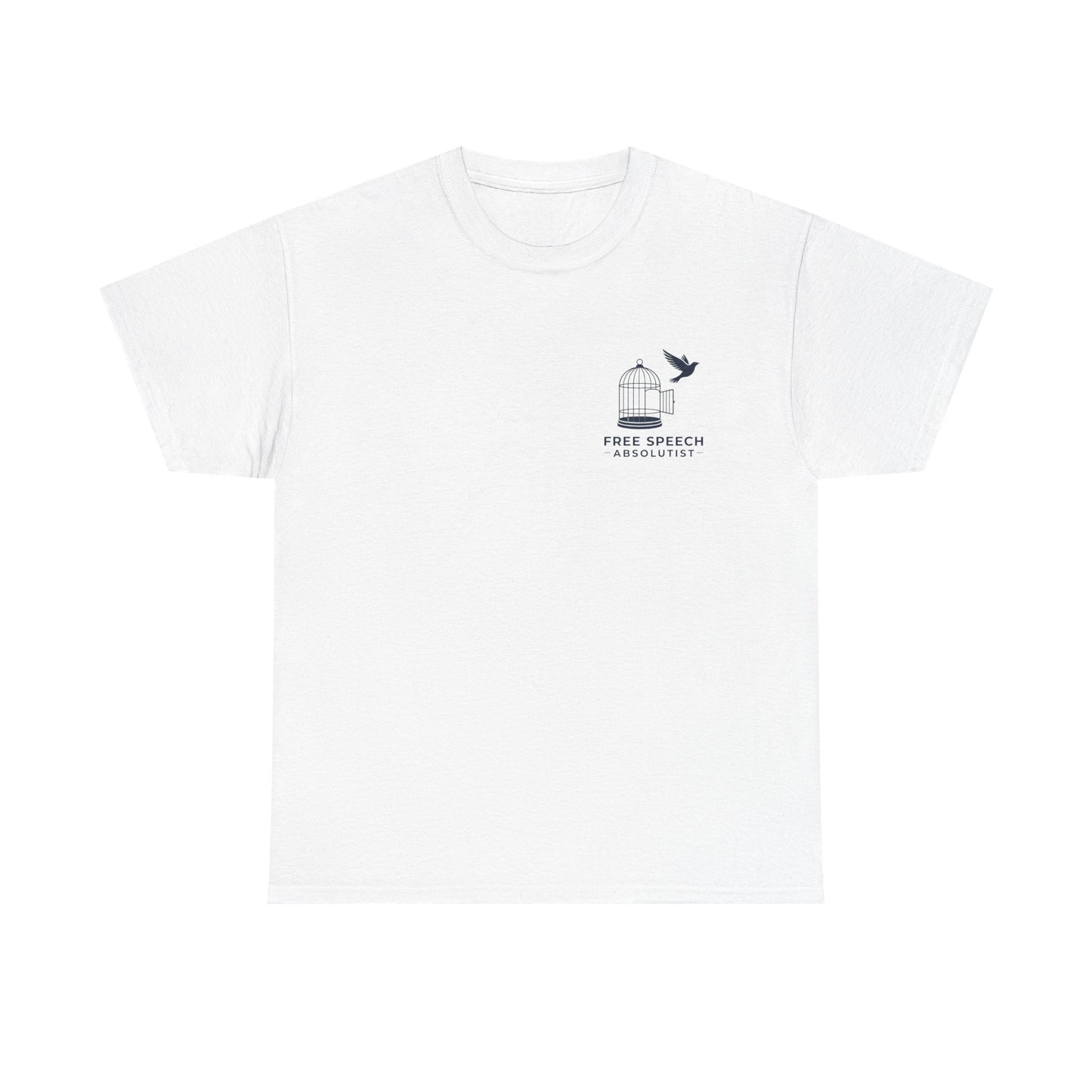 Freedom Bird Tee — Small Chest Cage & Bird Graphic Shirt
