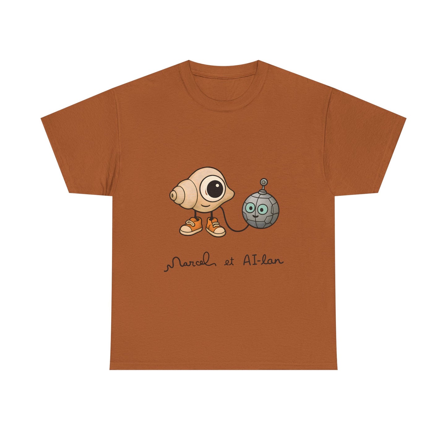 Marcel et Al-lan Robot Dadaism T-Shirt | Duchamp AI Art Tee