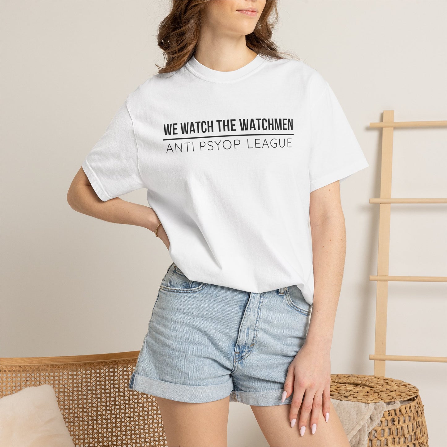 We Watch The Watchmen T-Shirt | Anti Psyop Political Conspiracy Theory | Gift for Truth Seeker Free Thinker | Vigilance Statement Tee