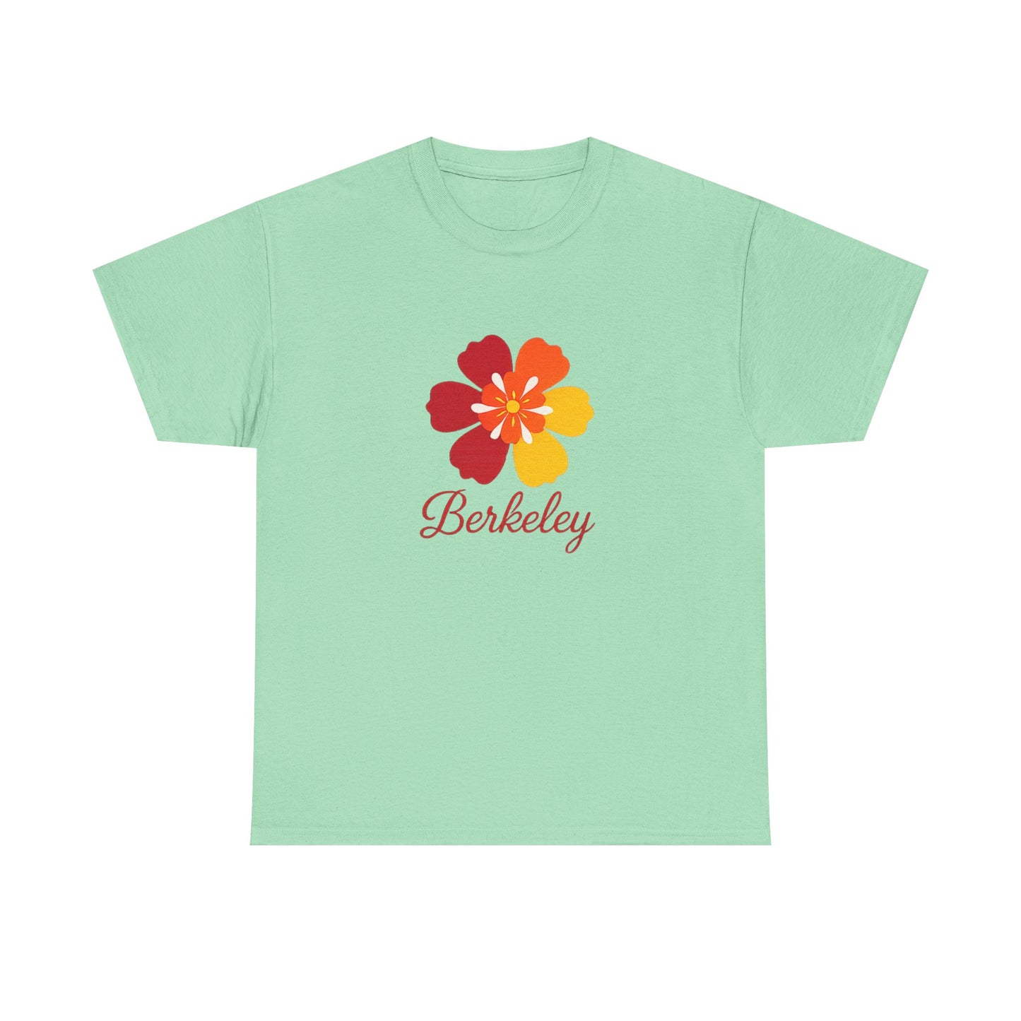 Berkeley California T-Shirt | Retro Spring Floral Script Tee | Bay Area College Town Gift | UC Berkeley Alumni Student Local Pride Shirt