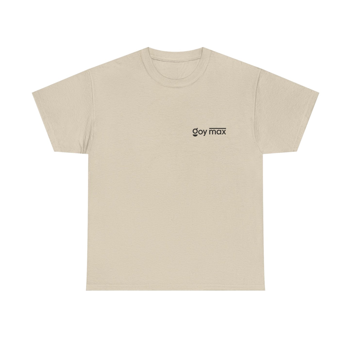 Goy Max Minimalist Logo Tee, Subtle Chest Text Shirt, Modern Typography Top, Clean Aesthetic Streetwear, Internet Meme Fashion