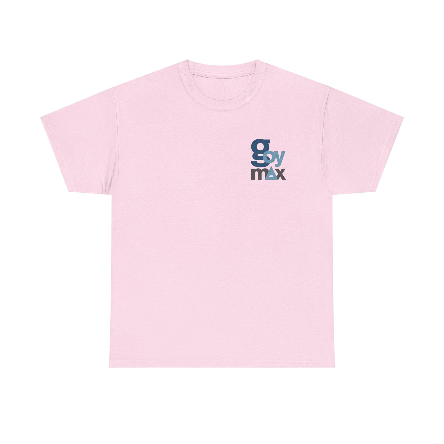 Goy Max Logo Tee, Subtle Chest Text Shirt, Modern Typography Top, Clean Aesthetic Streetwear, Internet Meme Fashion
