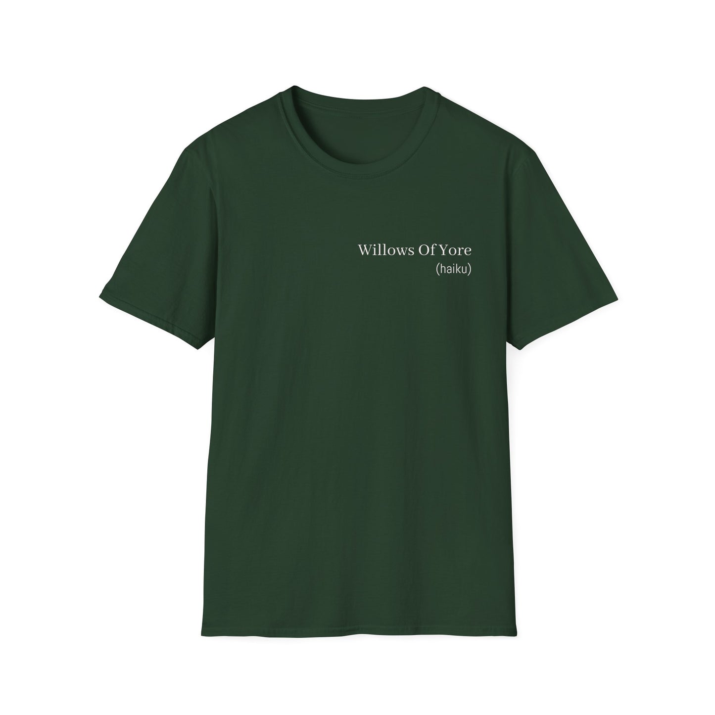 Willows of Yore Poetry T-Shirt | Literary Haiku Nature Poem | Gift for Poet Writer Nature Lover Book Reader | Wearable Literature Art