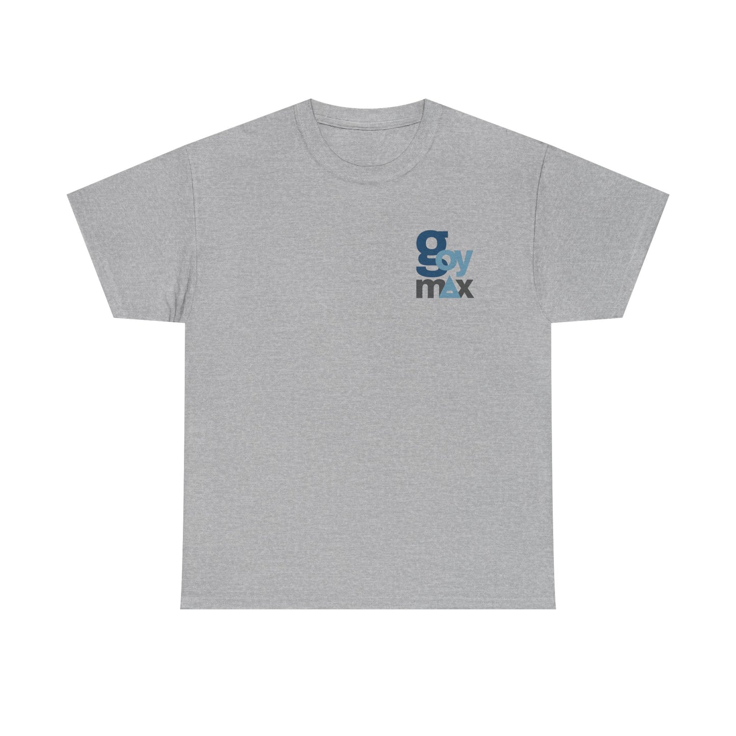 Goy Max Logo Tee, Subtle Chest Text Shirt, Modern Typography Top, Clean Aesthetic Streetwear, Internet Meme Fashion