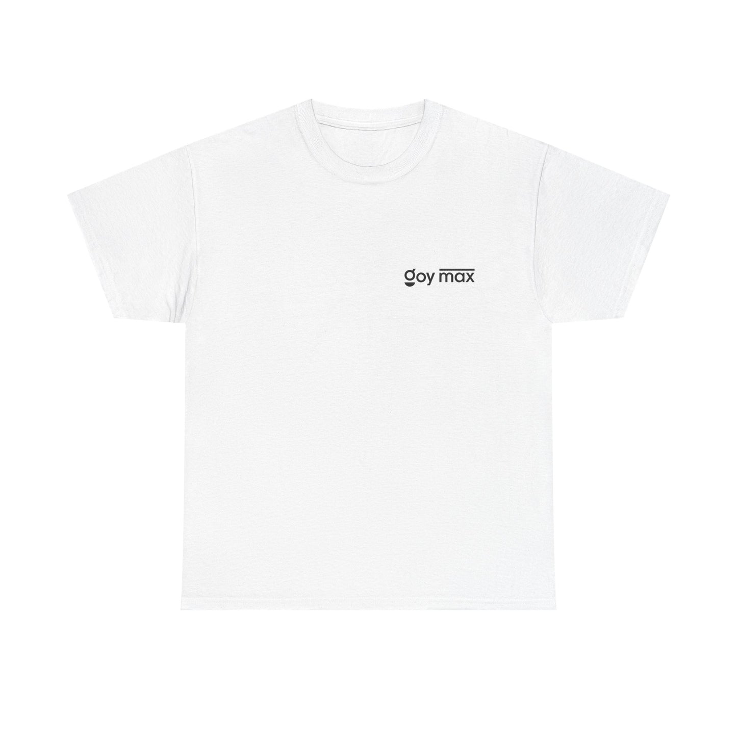 Goy Max Minimalist Logo Tee, Subtle Chest Text Shirt, Modern Typography Top, Clean Aesthetic Streetwear, Internet Meme Fashion