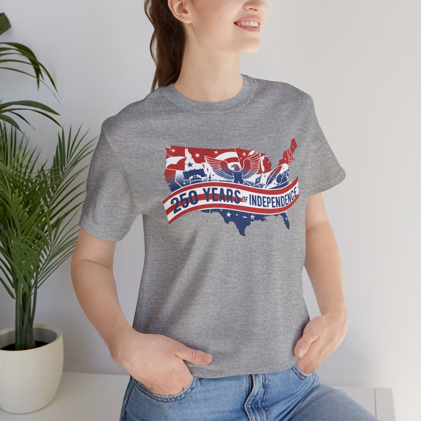 Independence USA Map T-Shirt — 250 Years of Independence Patriotic Tee