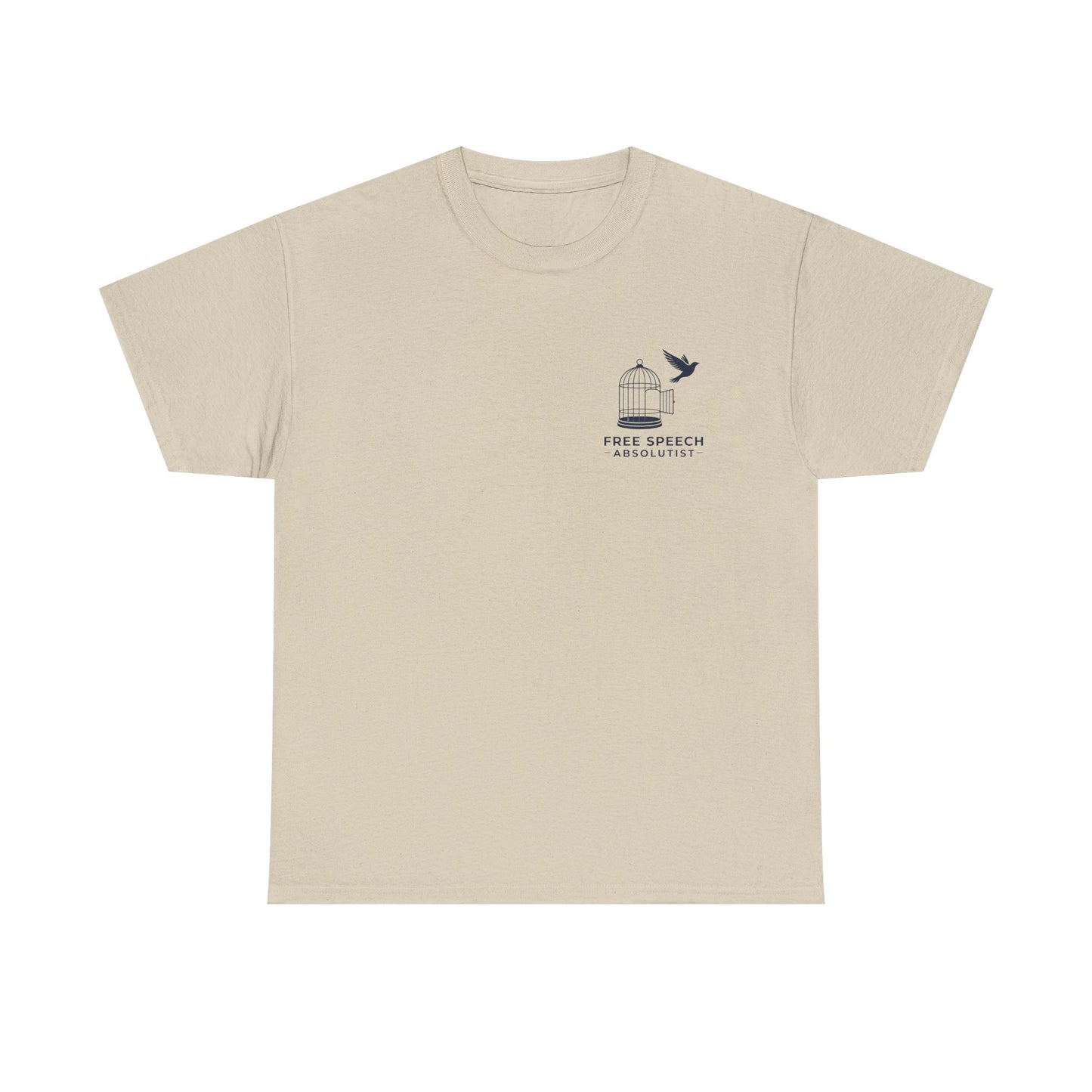 Freedom Bird Tee — Small Chest Cage & Bird Graphic Shirt