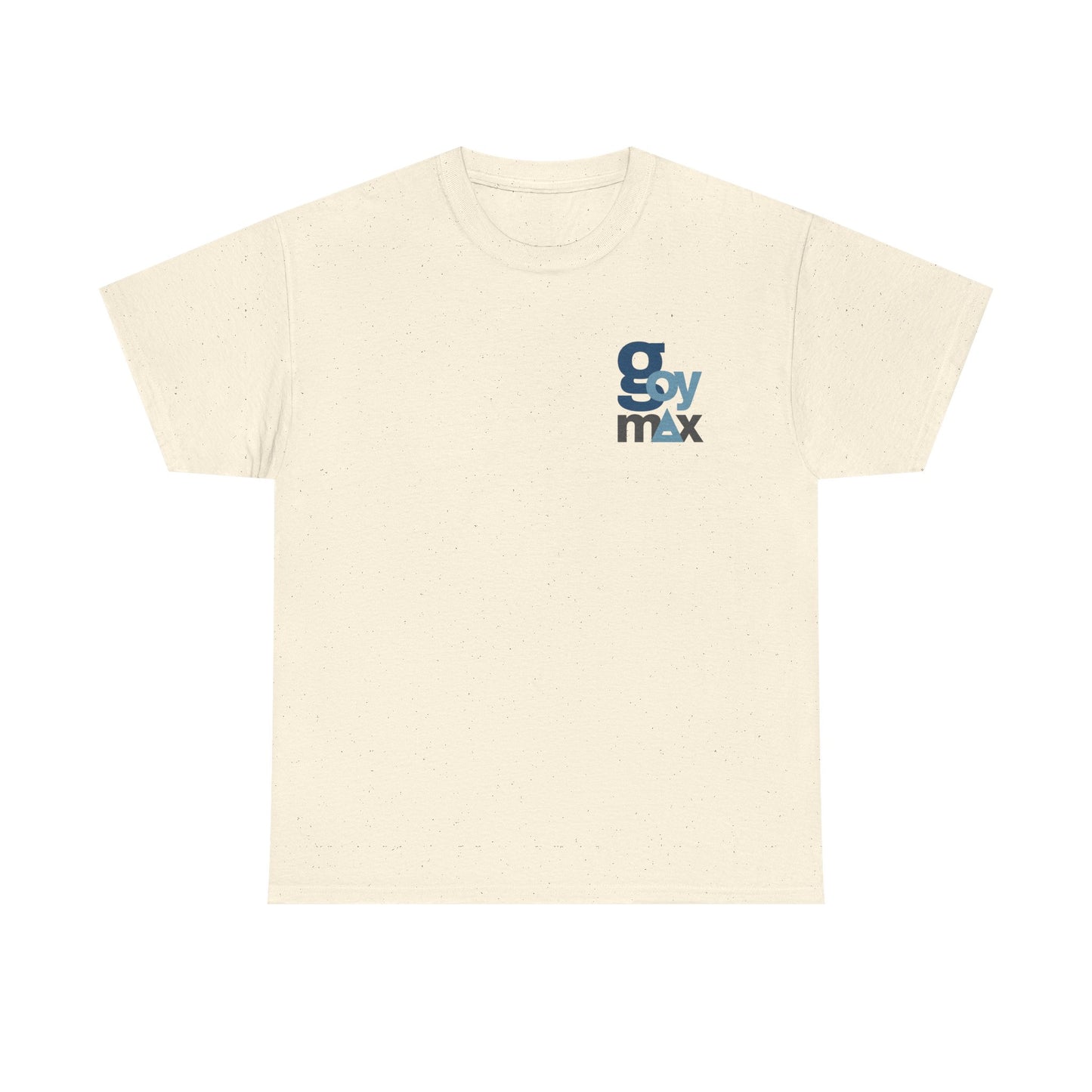 Goy Max Logo Tee, Subtle Chest Text Shirt, Modern Typography Top, Clean Aesthetic Streetwear, Internet Meme Fashion
