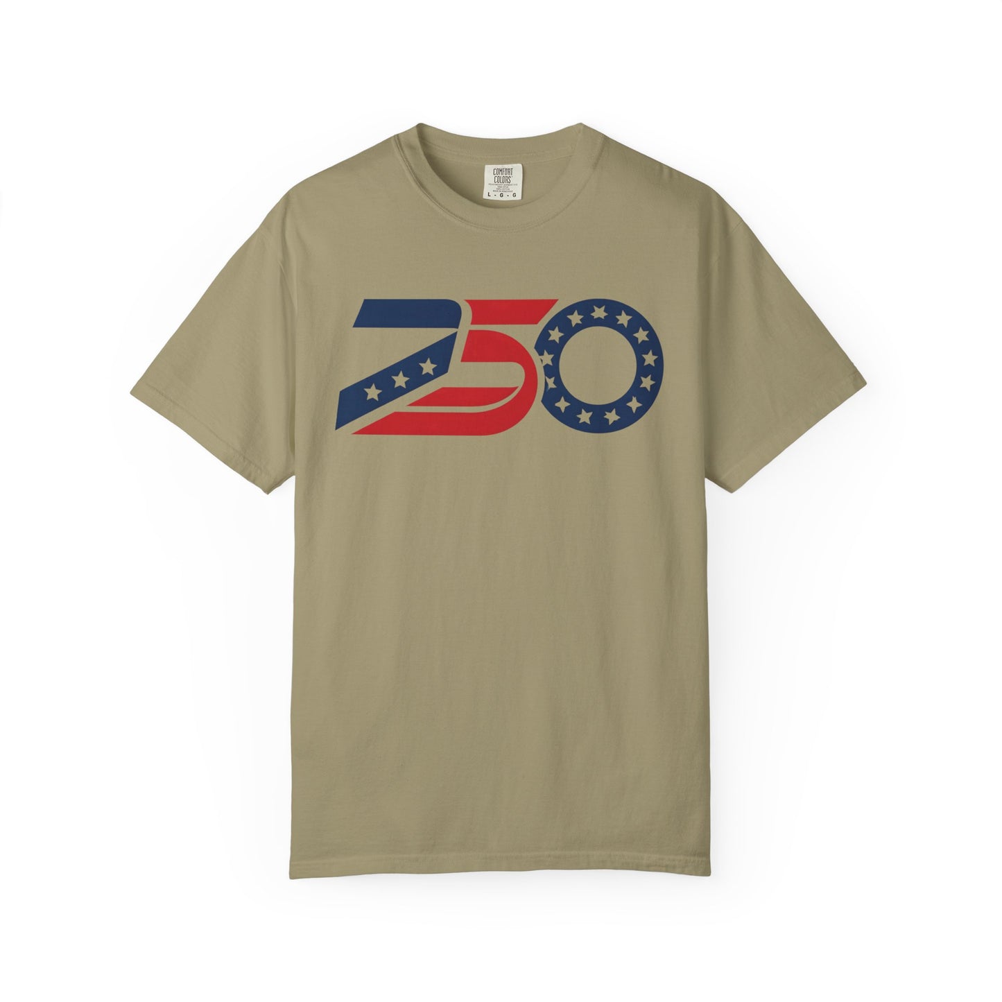 Retro 250 Flag Logo T-shirt | Americana Stars Stripes 250 Design
