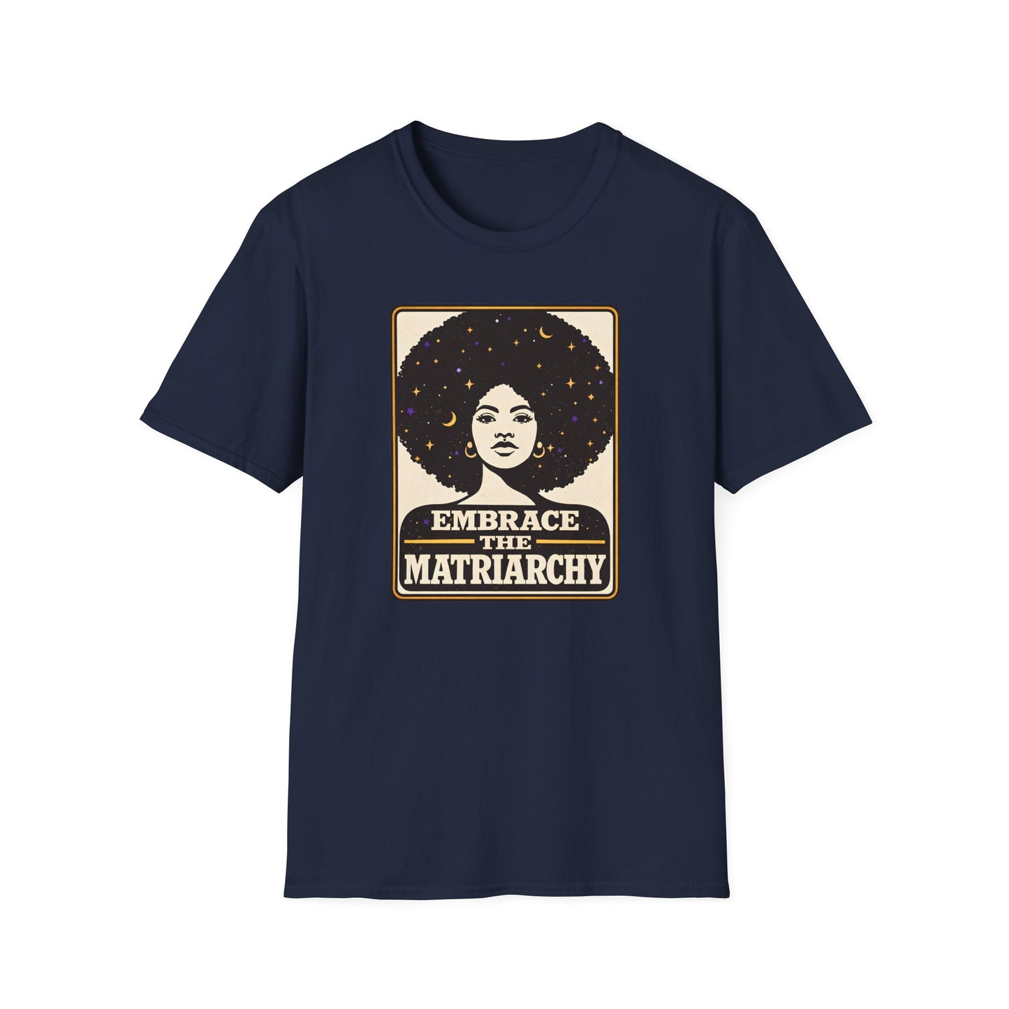 Embrace the Matriarchy T-Shirt | Retro Afro Woman Feminist Tee