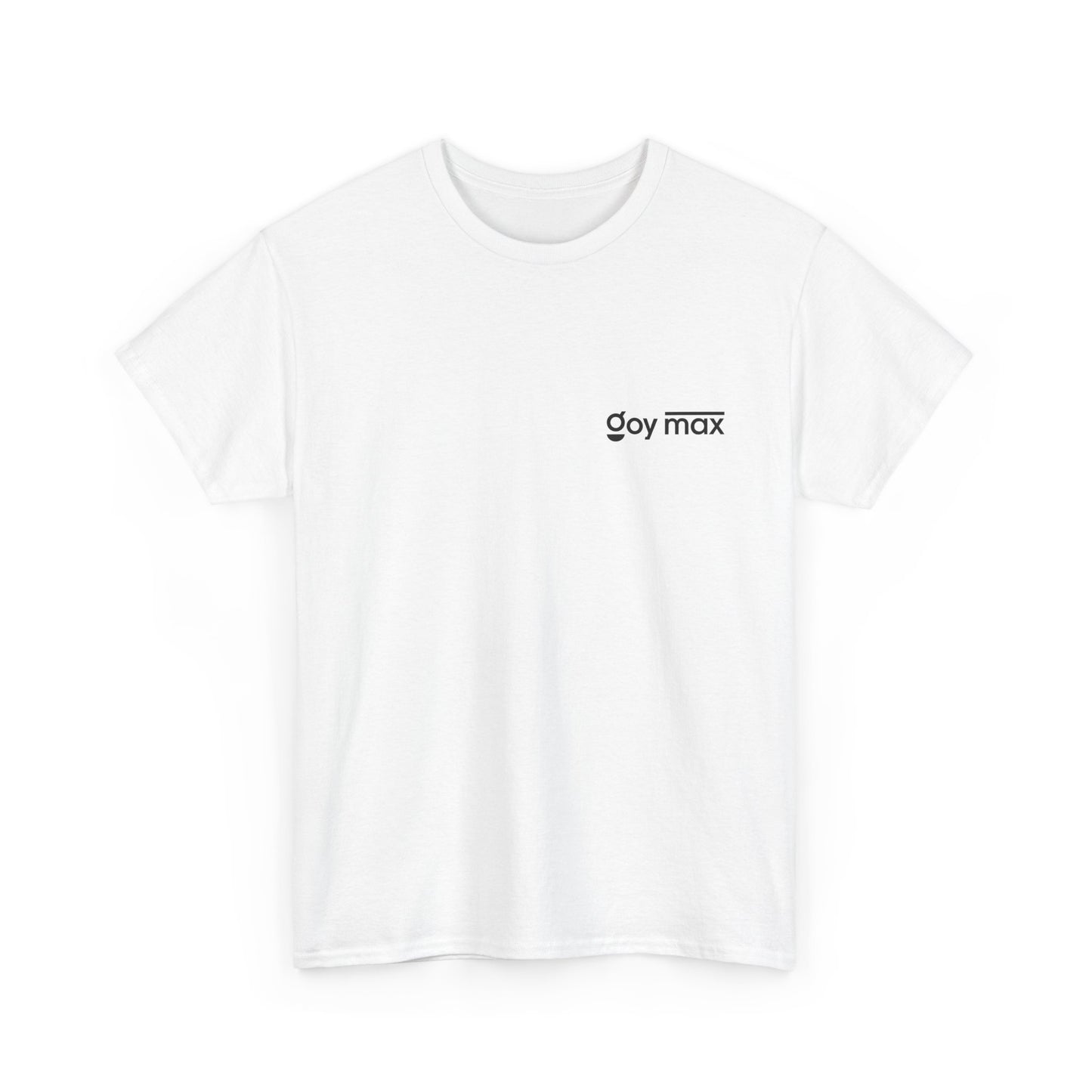 Goy Max Minimalist Logo Tee, Subtle Chest Text Shirt, Modern Typography Top, Clean Aesthetic Streetwear, Internet Meme Fashion