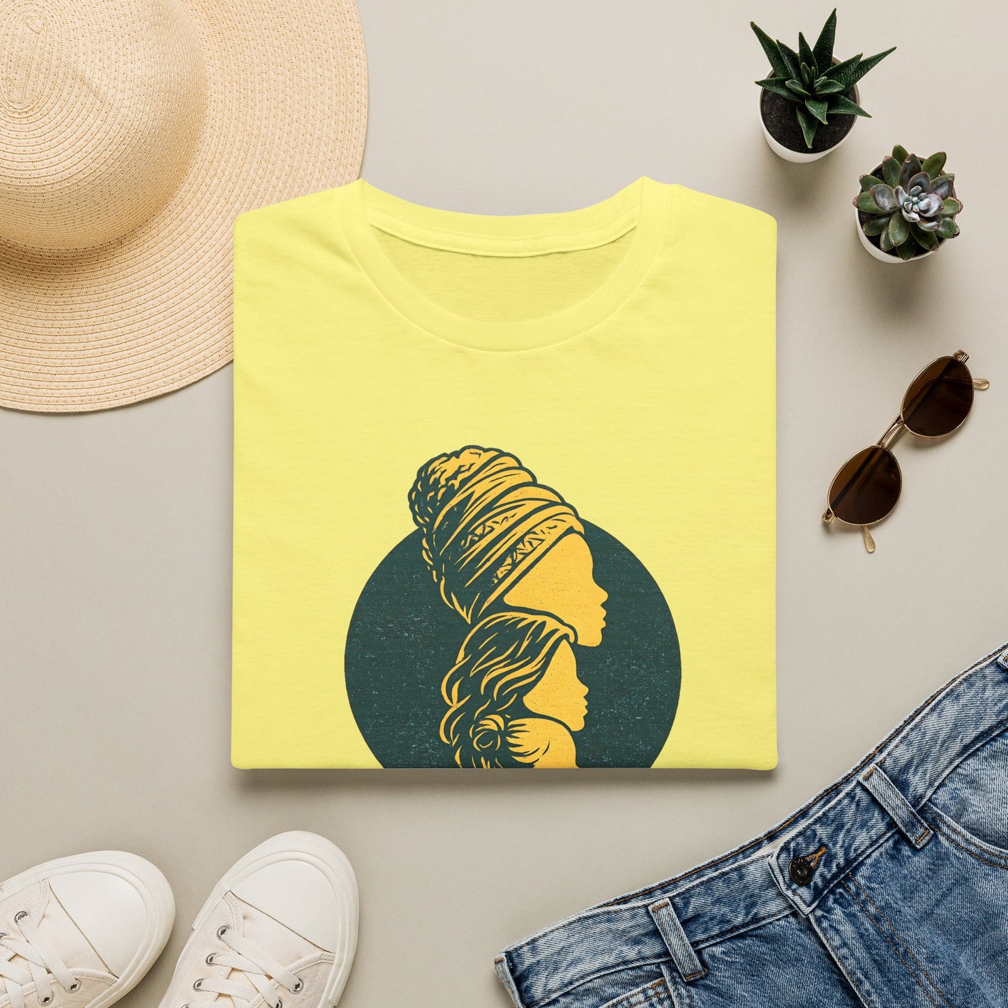 T-Shirt — 'She Handed Me Her Fire' Vintage Woman Portrait Tee