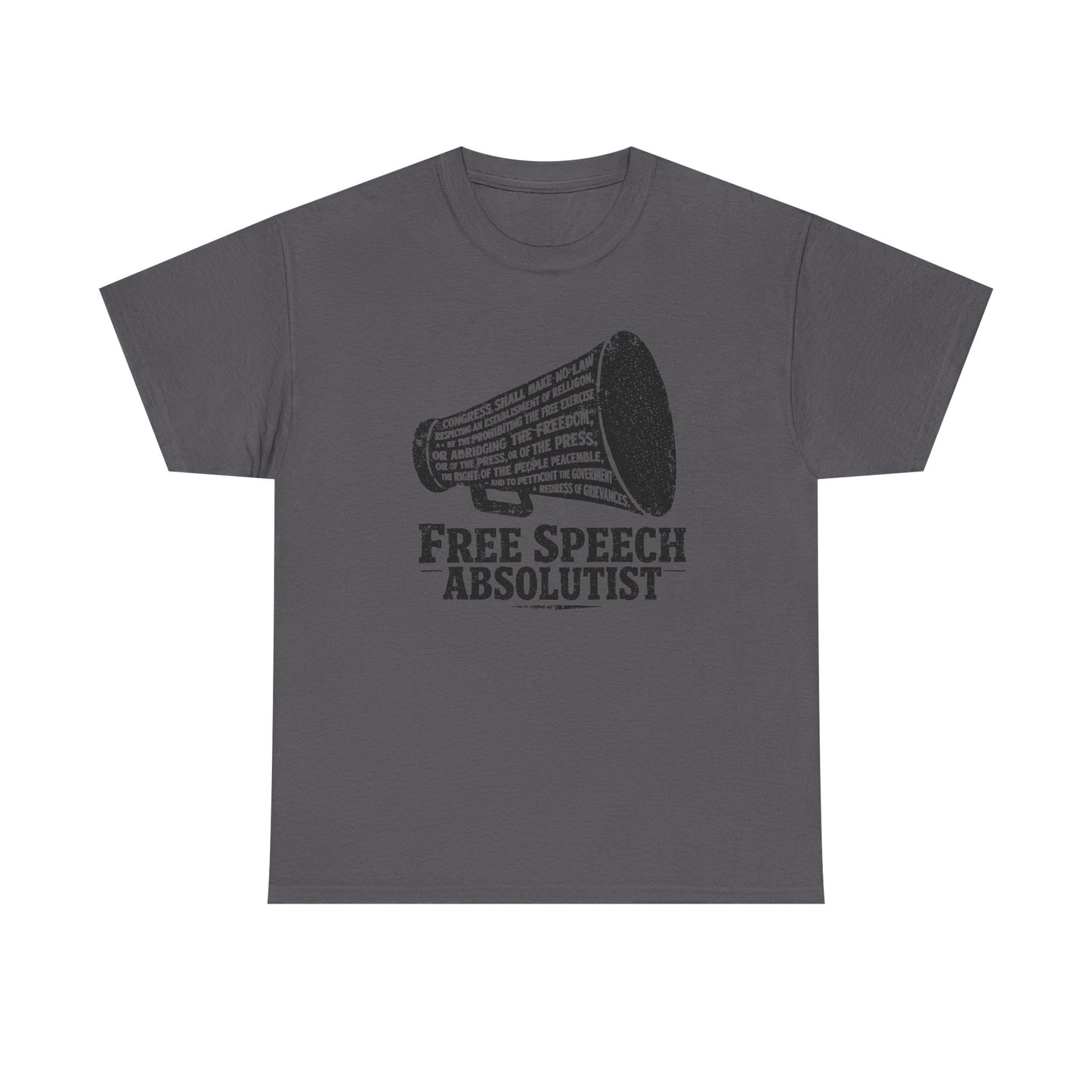 Free Speech Absolutist T-Shirt — Vintage Megaphone Graphic Tee