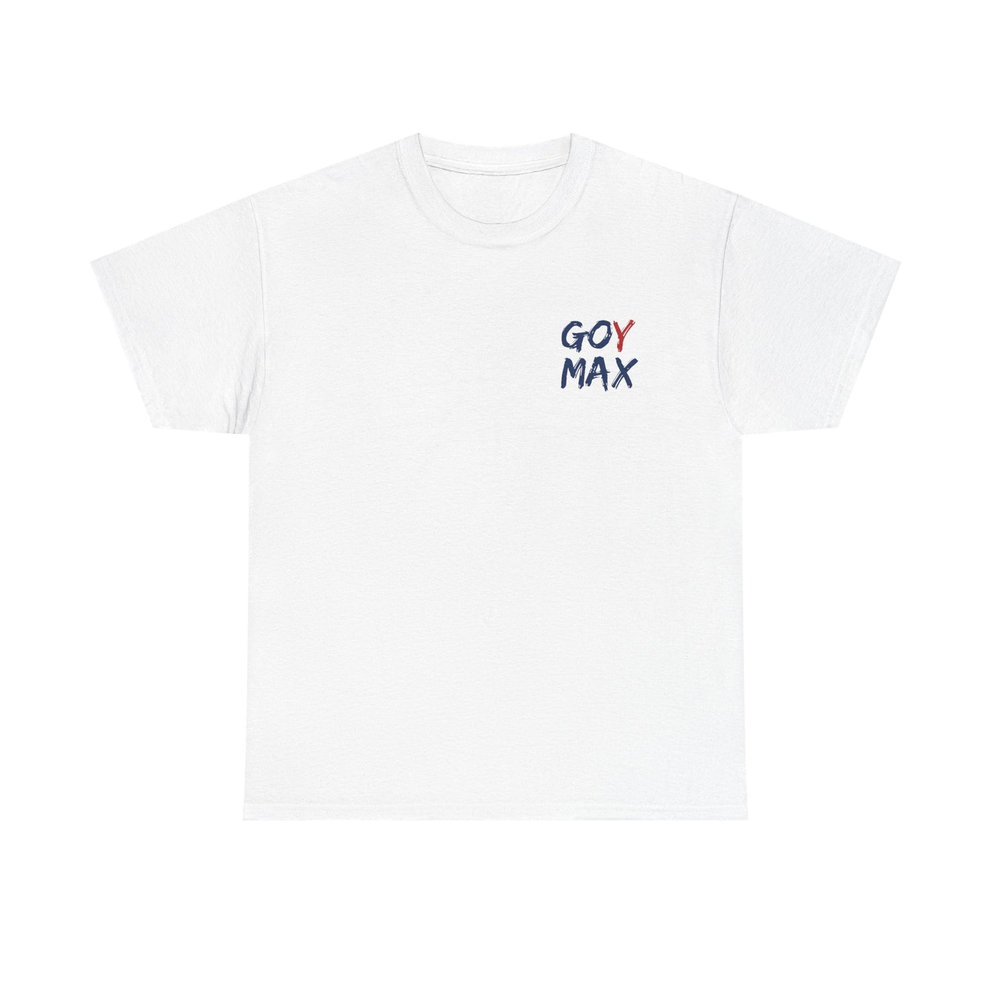 Goy Max Brush Text Shirt, American Flag, Edgy Streetwear Tee, Internet Subculture Fashion, Viral Slang Clothing, Gym Culture Statement Top