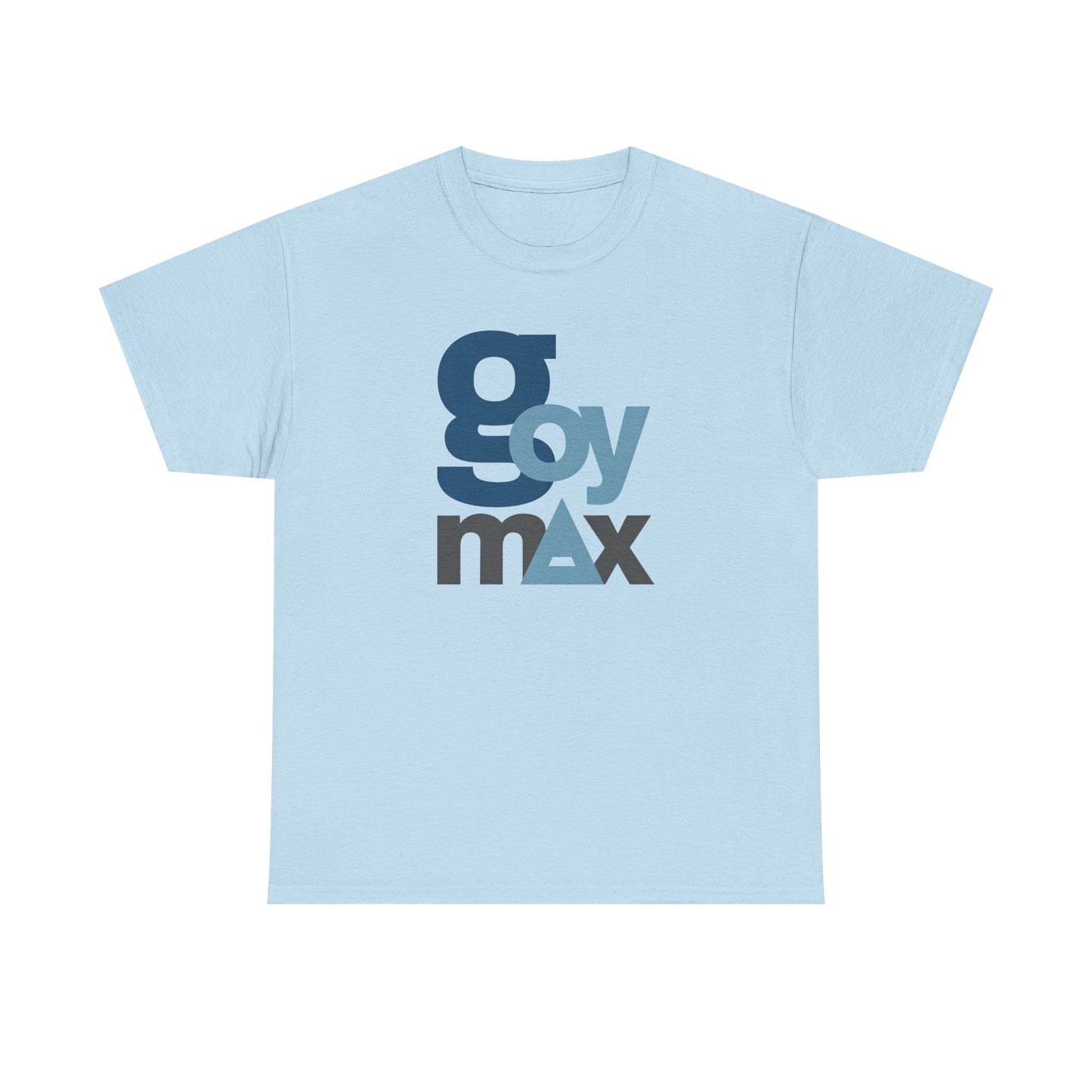 Goy Max Logo Tee, Subtle Chest Text Shirt, Modern Typography Top, Clean Aesthetic Streetwear, Internet Meme Fashion
