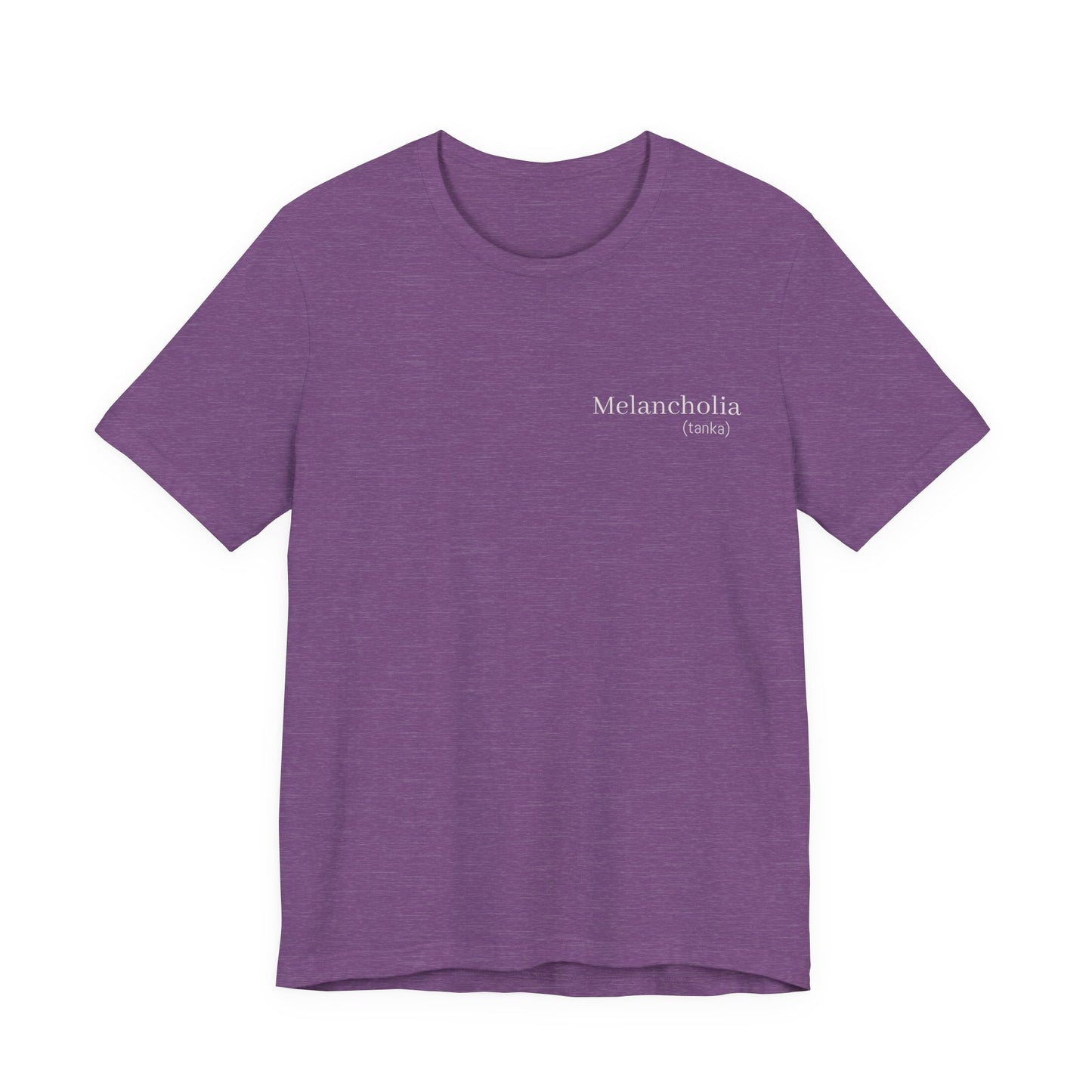 Melancholia Haiku Poetry T-Shirt | Literary Dark Academia Aesthetic | Gift for Poet Writer Philosophy Student | Japanese Minimalist Poem Tee