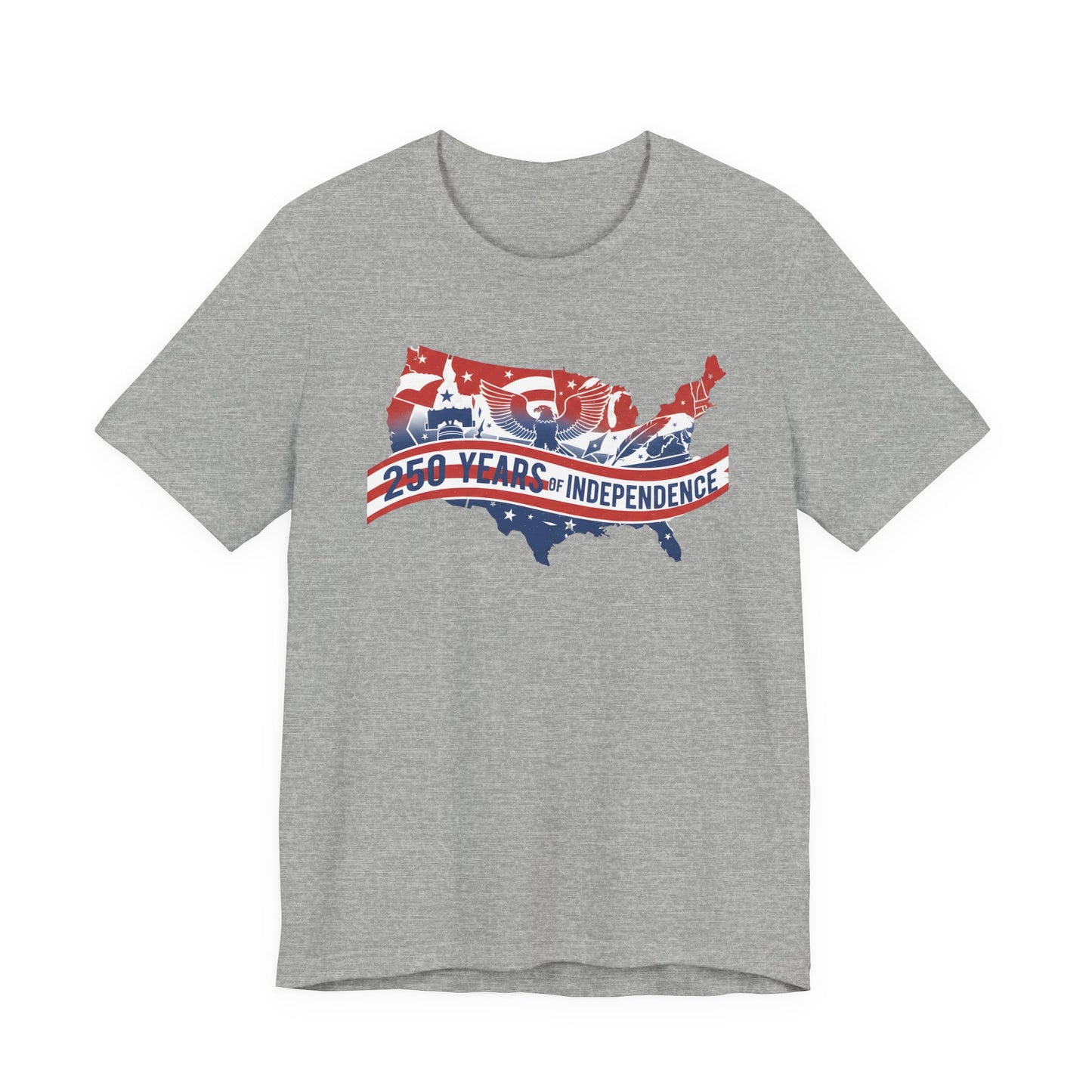 Independence USA Map T-Shirt — 250 Years of Independence Patriotic Tee
