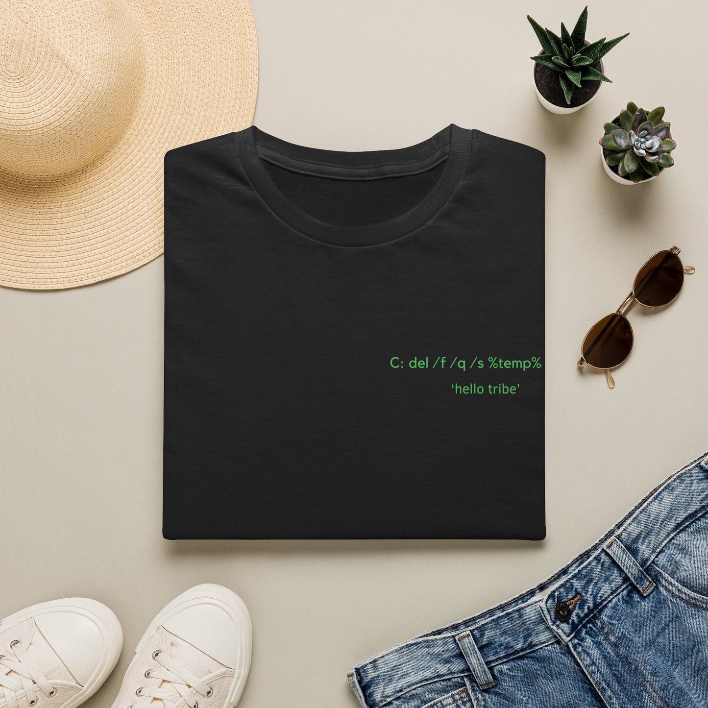 Programmer Code Line "C:\ del /f /q /s %temp%" Tech Joke T-Shirt