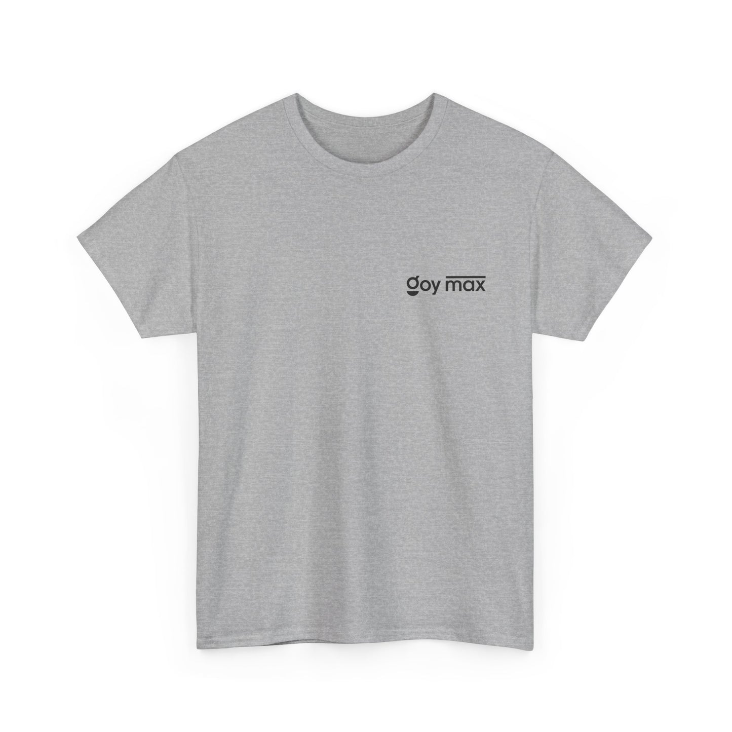 Goy Max Minimalist Logo Tee, Subtle Chest Text Shirt, Modern Typography Top, Clean Aesthetic Streetwear, Internet Meme Fashion