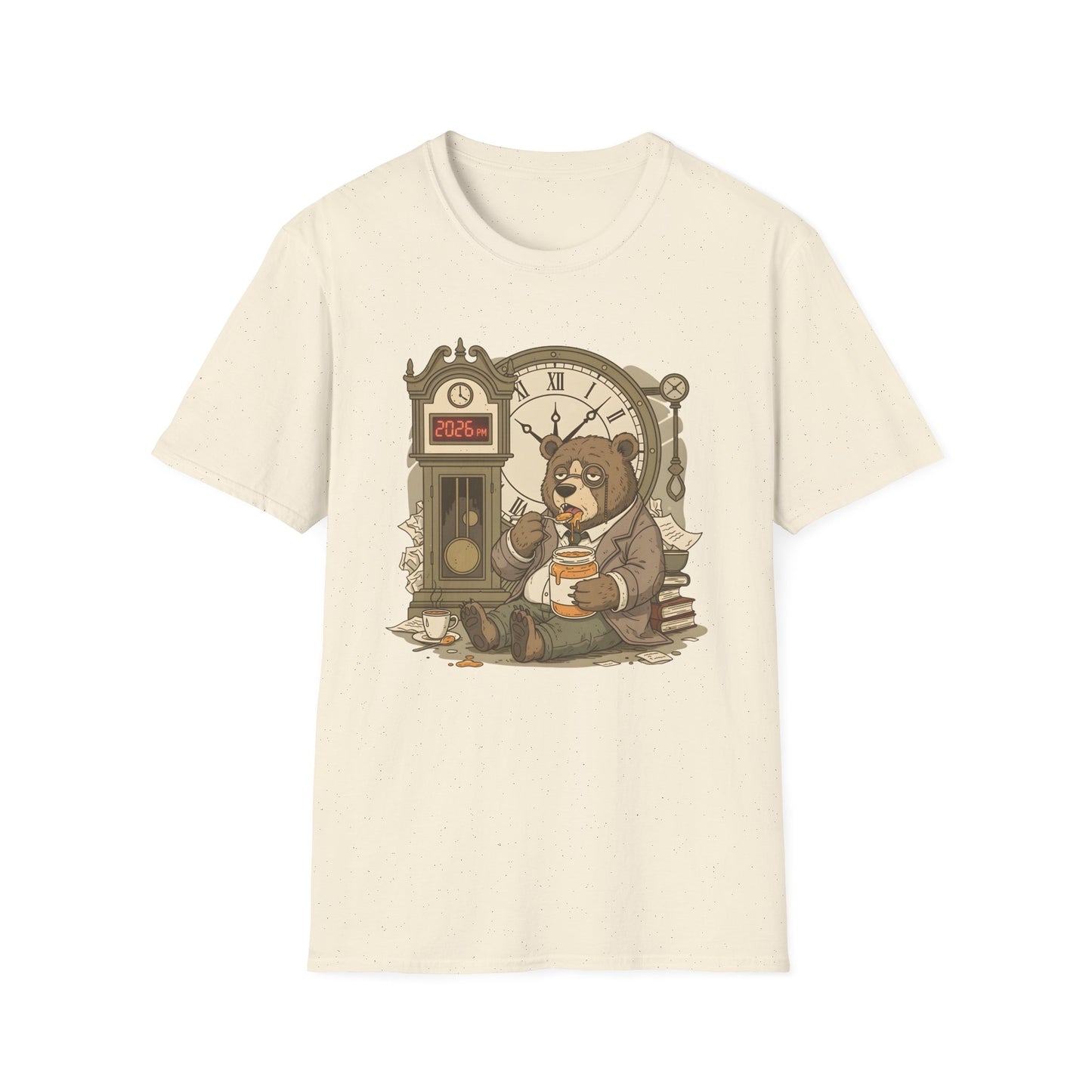 2026PM Jaded Bear T-Shirt | Gen Z Cynical Tired Mood Aesthetic | Gift for Burnt Out Millennial Gen Z | Relatable Humor Statement Tee