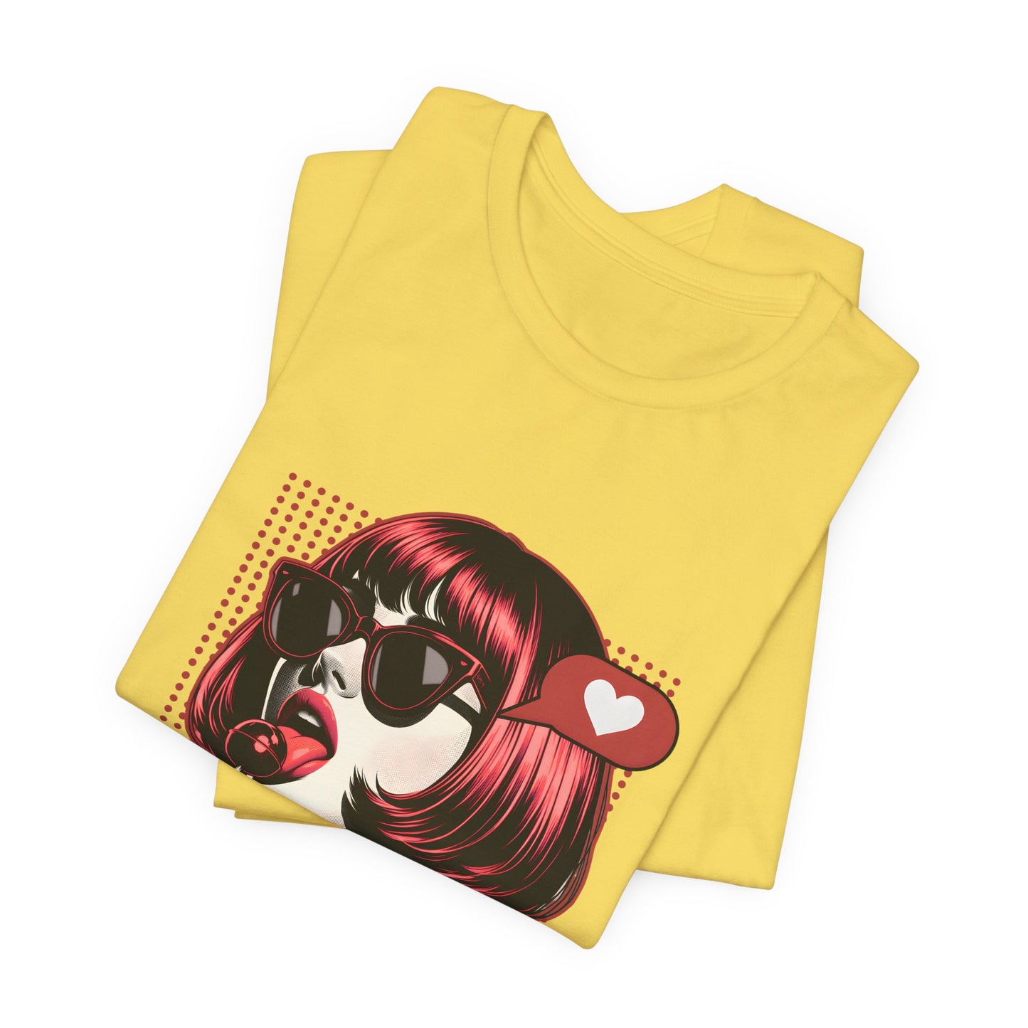 Retro Girl Illustration T-Shirt | Pop Art Sunglasses Vintage 60s Style | Gift for Vintage Lover Fashion Fan | Groovy Female Art Tee