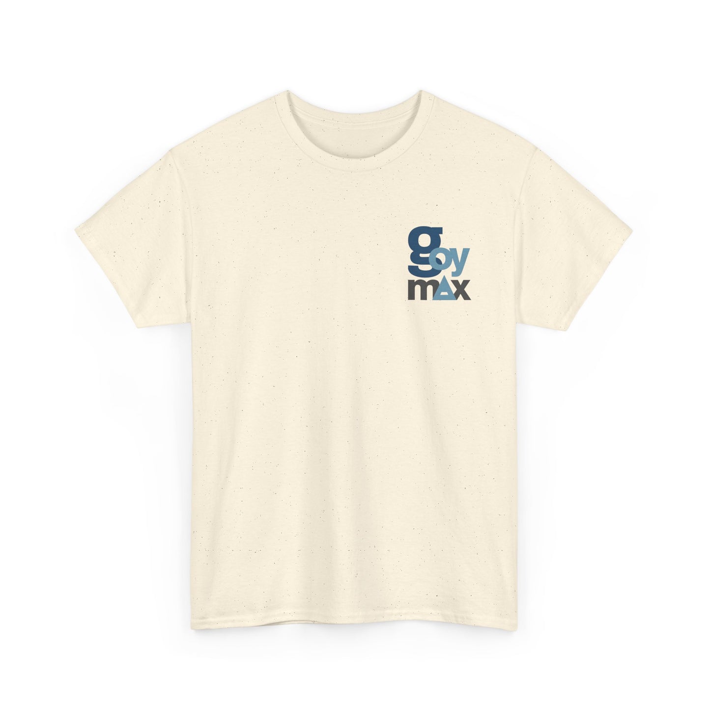 Goy Max Logo Tee, Subtle Chest Text Shirt, Modern Typography Top, Clean Aesthetic Streetwear, Internet Meme Fashion