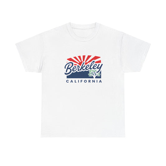 Berkeley California Retro Sunrise T-Shirt | 70s Vintage Script Tee | Bay Area Sunset Vibes Gift | UC Berkeley Alumni Student Local Pride