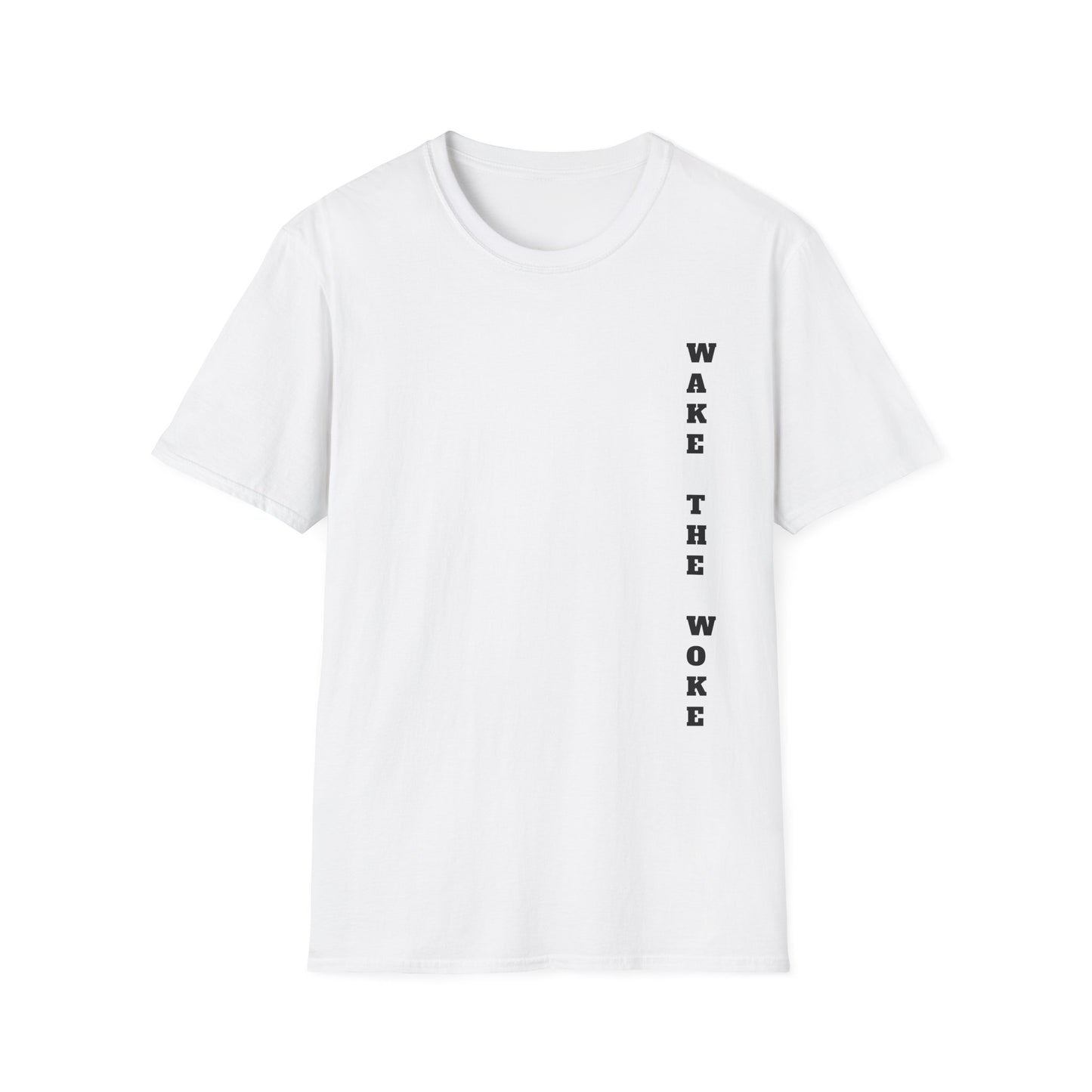 Wake The Woke Minimalist T-Shirt | Simple Political Satire Anti-Woke | Conservative Liberty Freedom Gift | Statement Rebellion Humor Tee