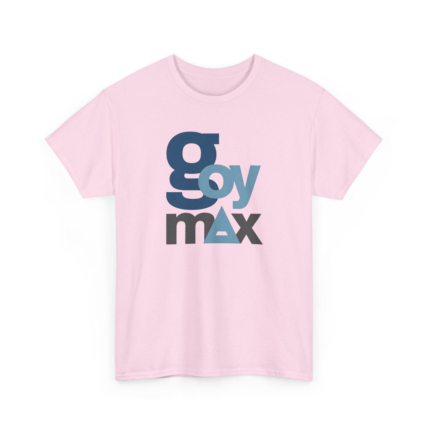 Goy Max Logo Tee, Subtle Chest Text Shirt, Modern Typography Top, Clean Aesthetic Streetwear, Internet Meme Fashion