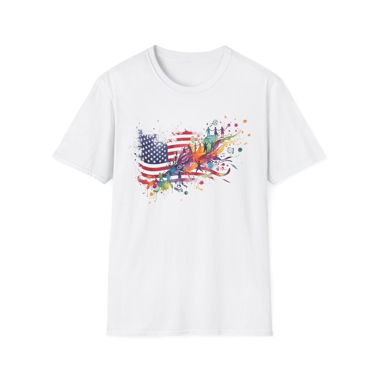 American Flag Watercolor Phoenix T-Shirt | USA 250 Rebirth Resilience Art | Semiquincentennial 2026 Patriotic Gift | 1776-2026 Symbol Tee