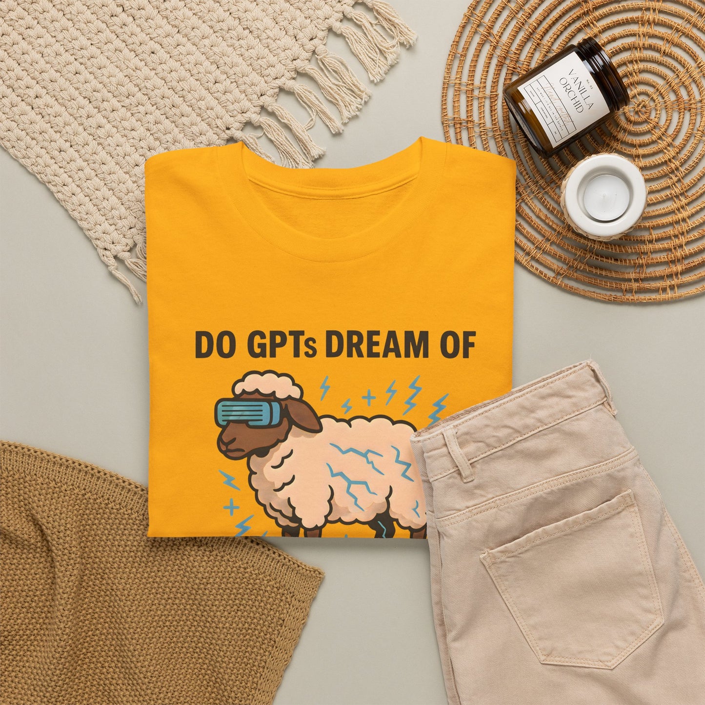 Do GPTs Dream of Electric Sheep? T-Shirt — Funny AI Sheep Graphic Tee