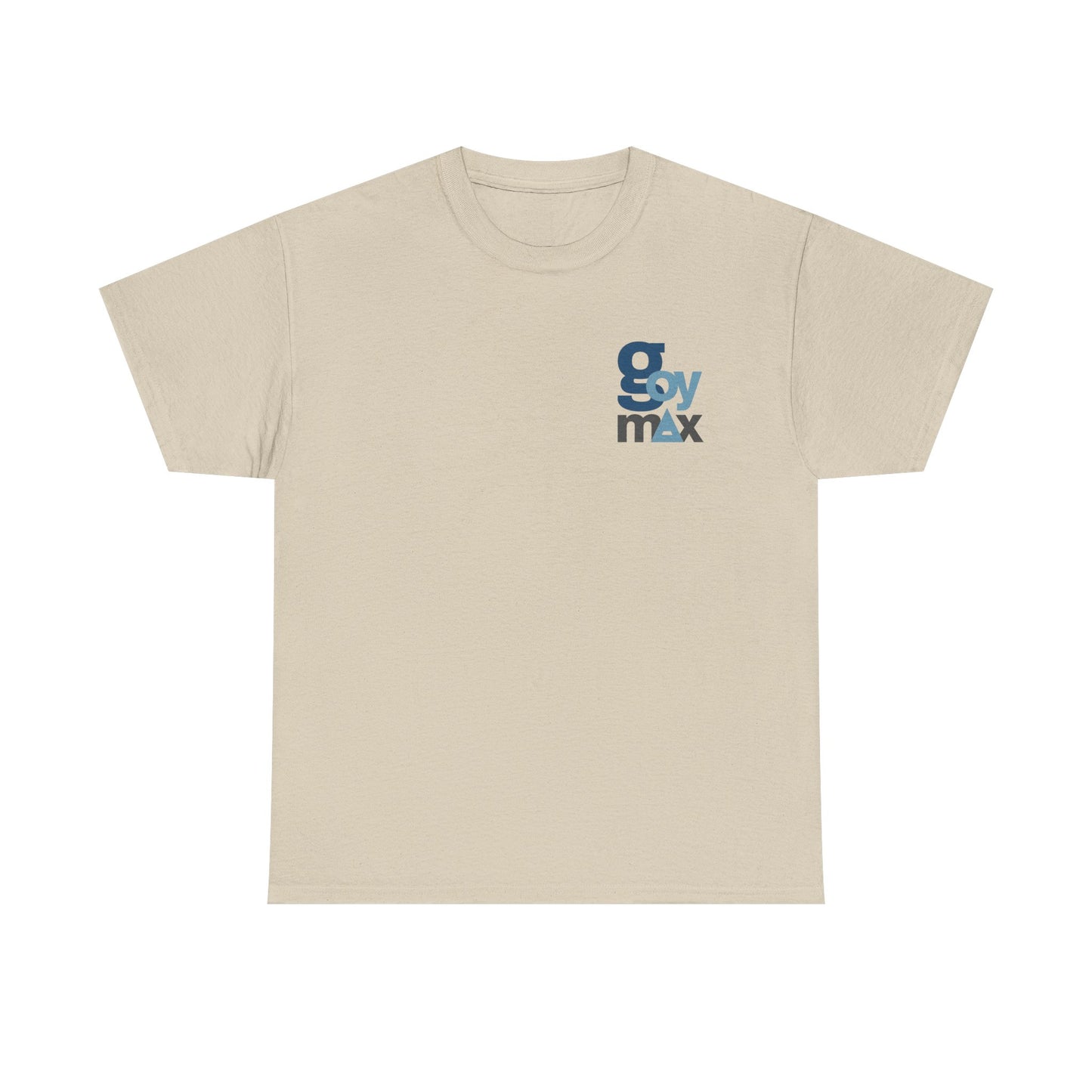 Goy Max Logo Tee, Subtle Chest Text Shirt, Modern Typography Top, Clean Aesthetic Streetwear, Internet Meme Fashion