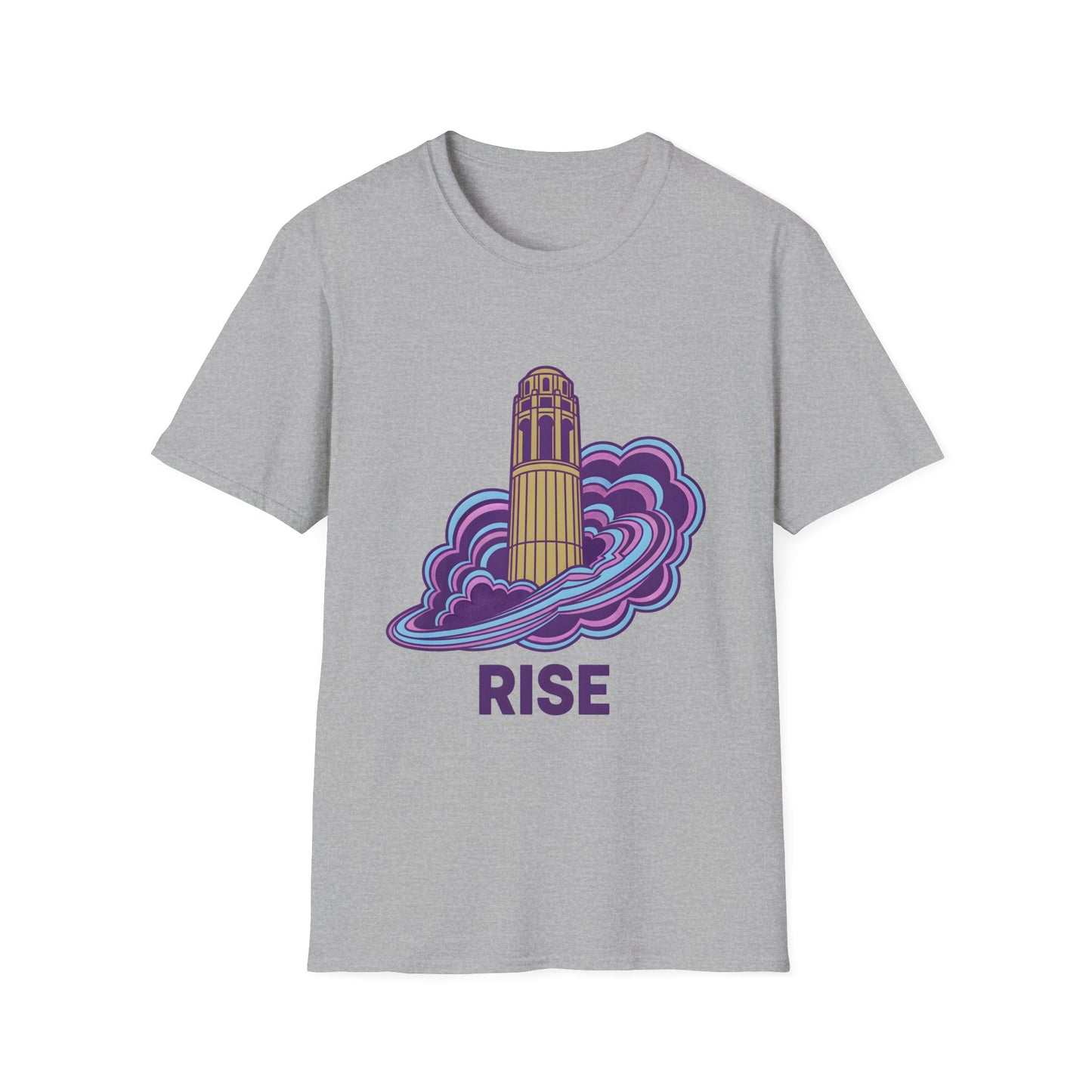 Art Deco Coit Tower Rise T-Shirt | San Francisco Landmark Architecture | SF Bay Area Gift Telegraph Hill | Vintage California Pride Tee