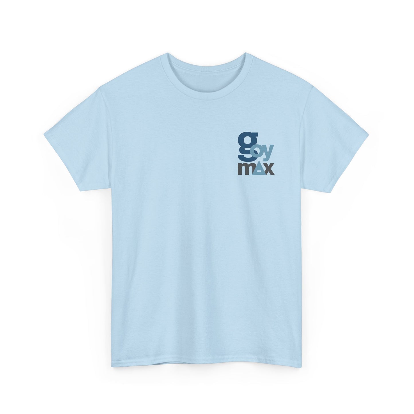 Goy Max Logo Tee, Subtle Chest Text Shirt, Modern Typography Top, Clean Aesthetic Streetwear, Internet Meme Fashion