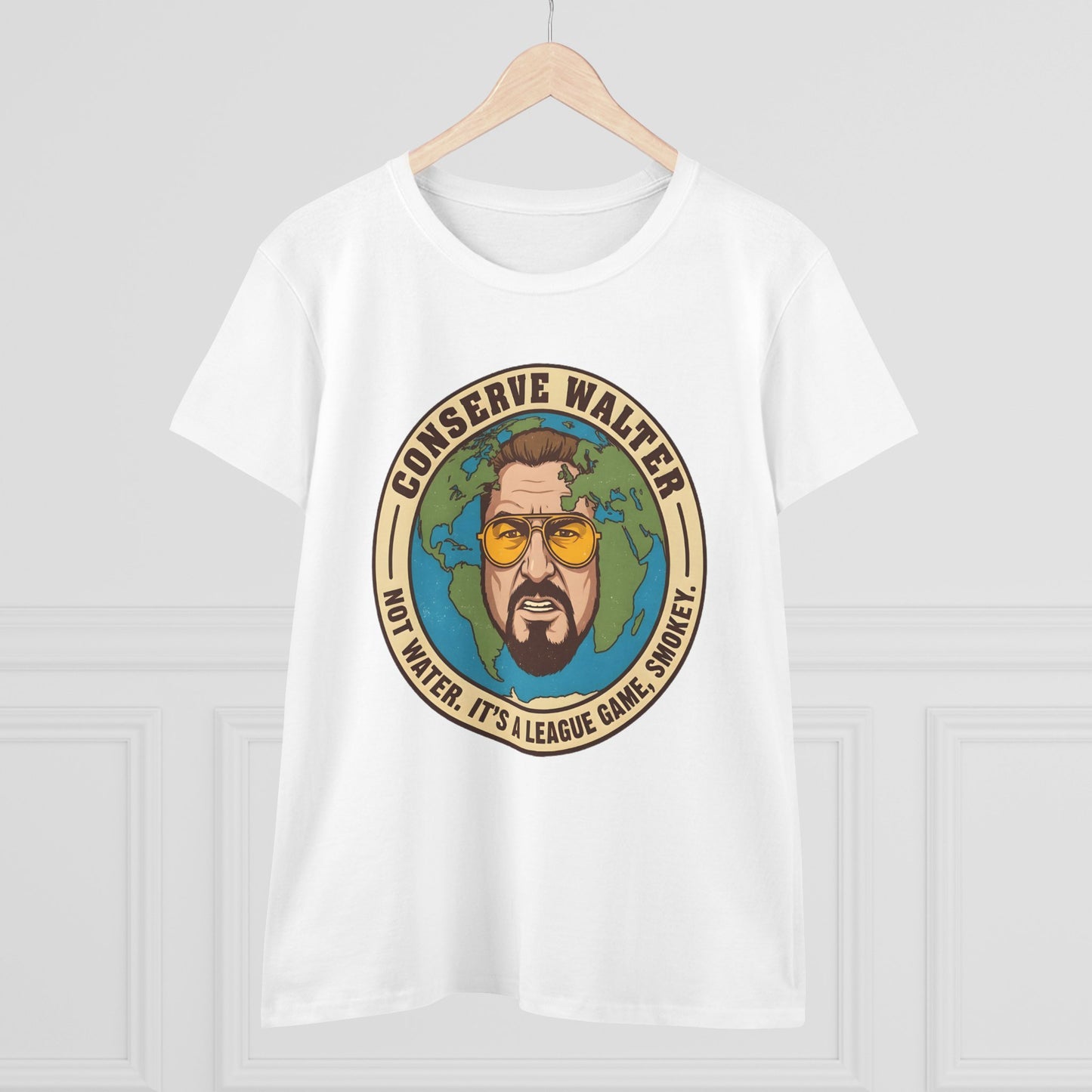 Conserve Walter Big Lebowski T-Shirt | Eco Friendly Movie Reference  | Gift for Lebowski Fan Environmentalist | Cult Classic Humor Tee