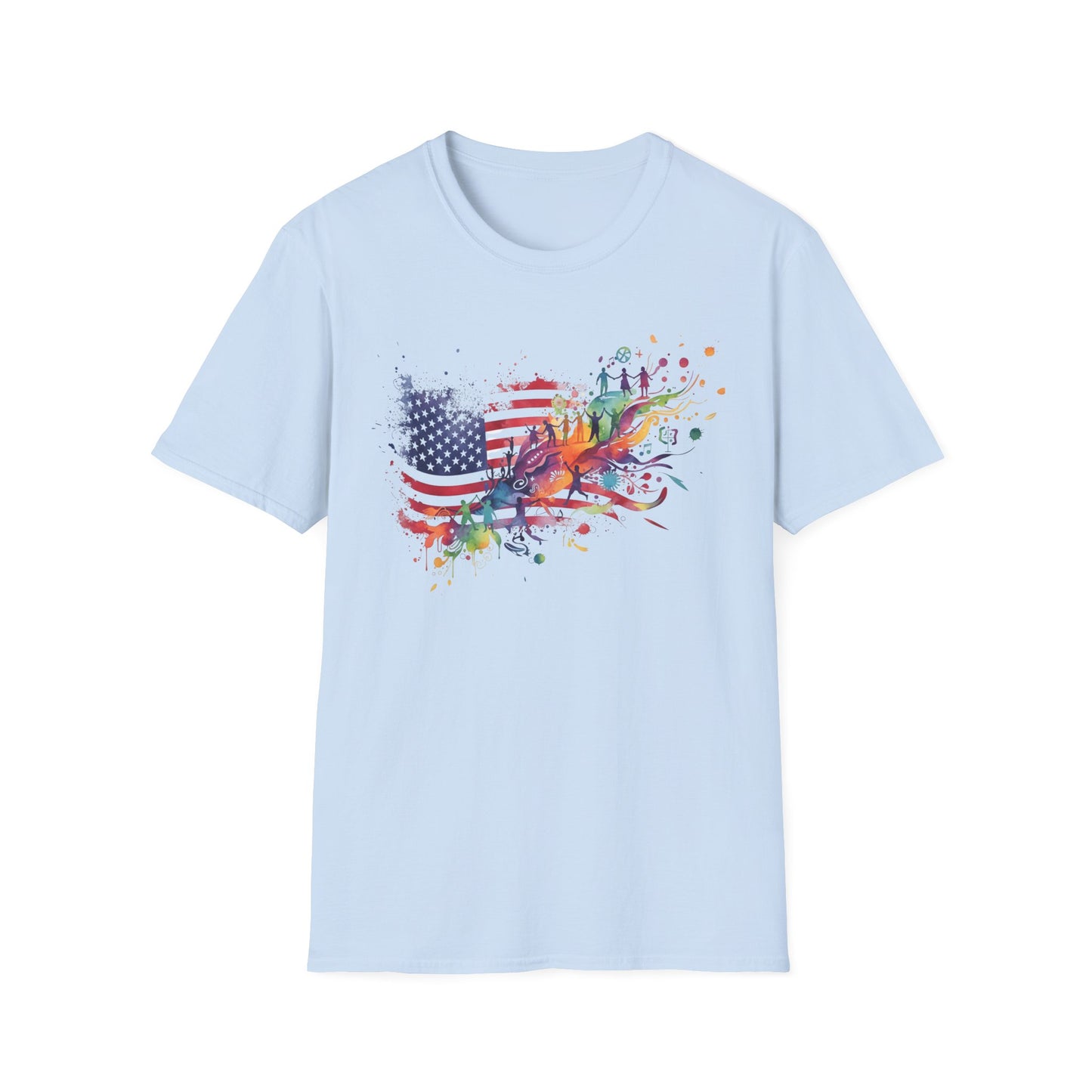 American Flag Watercolor Phoenix T-Shirt | USA 250 Rebirth Resilience Art | Semiquincentennial 2026 Patriotic Gift | 1776-2026 Symbol Tee