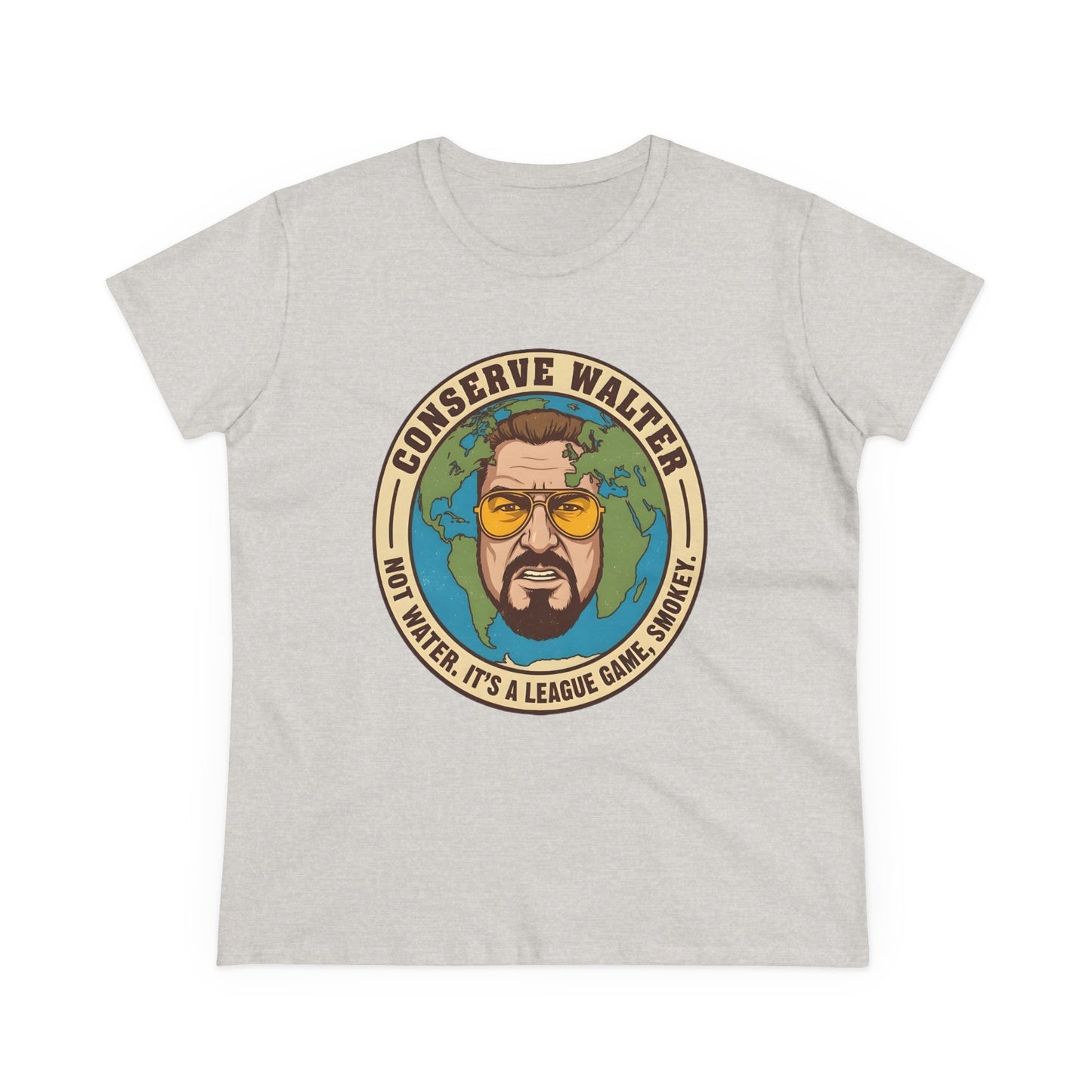 Conserve Walter Big Lebowski T-Shirt | Eco Friendly Movie Reference  | Gift for Lebowski Fan Environmentalist | Cult Classic Humor Tee