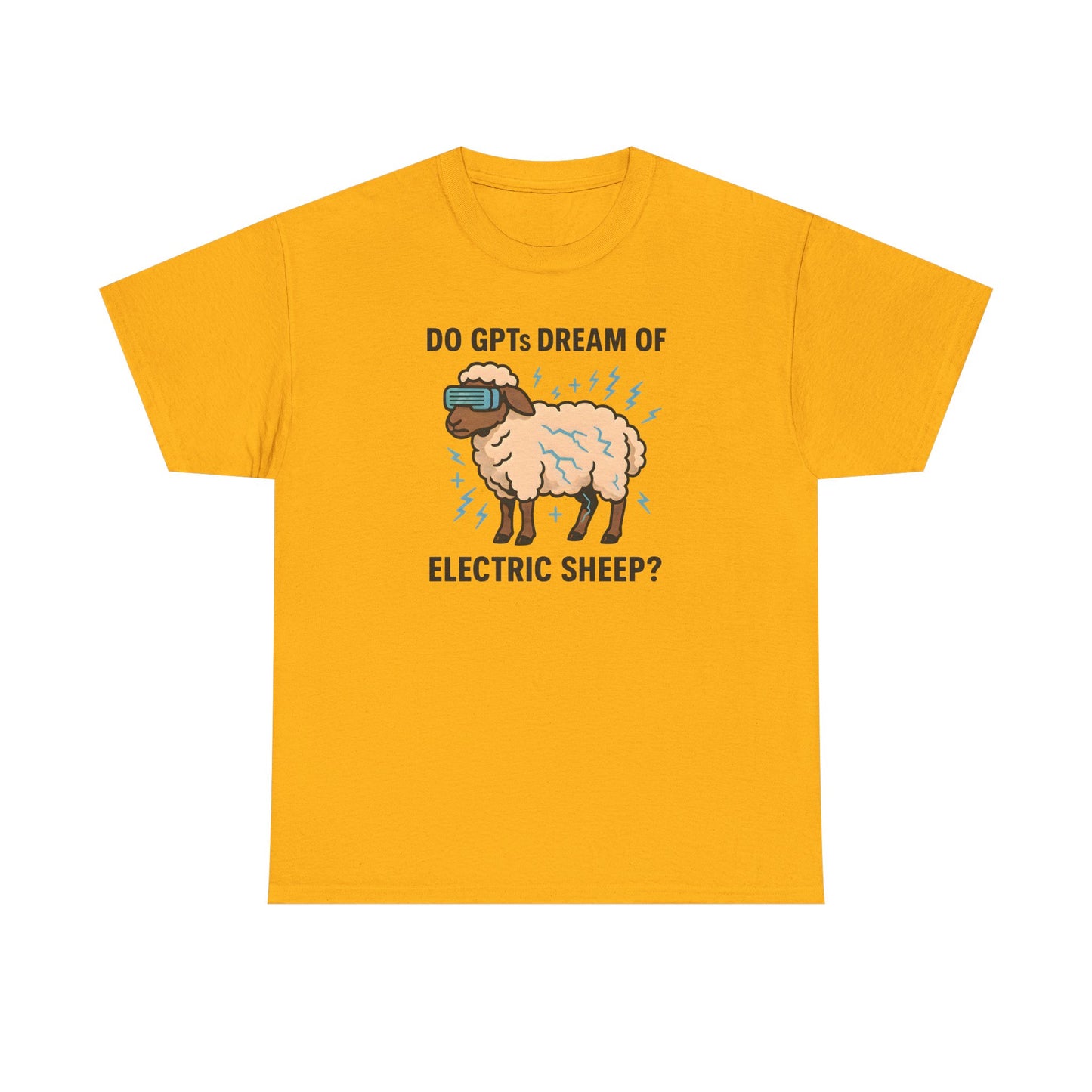 Do GPTs Dream of Electric Sheep? T-Shirt — Funny AI Sheep Graphic Tee