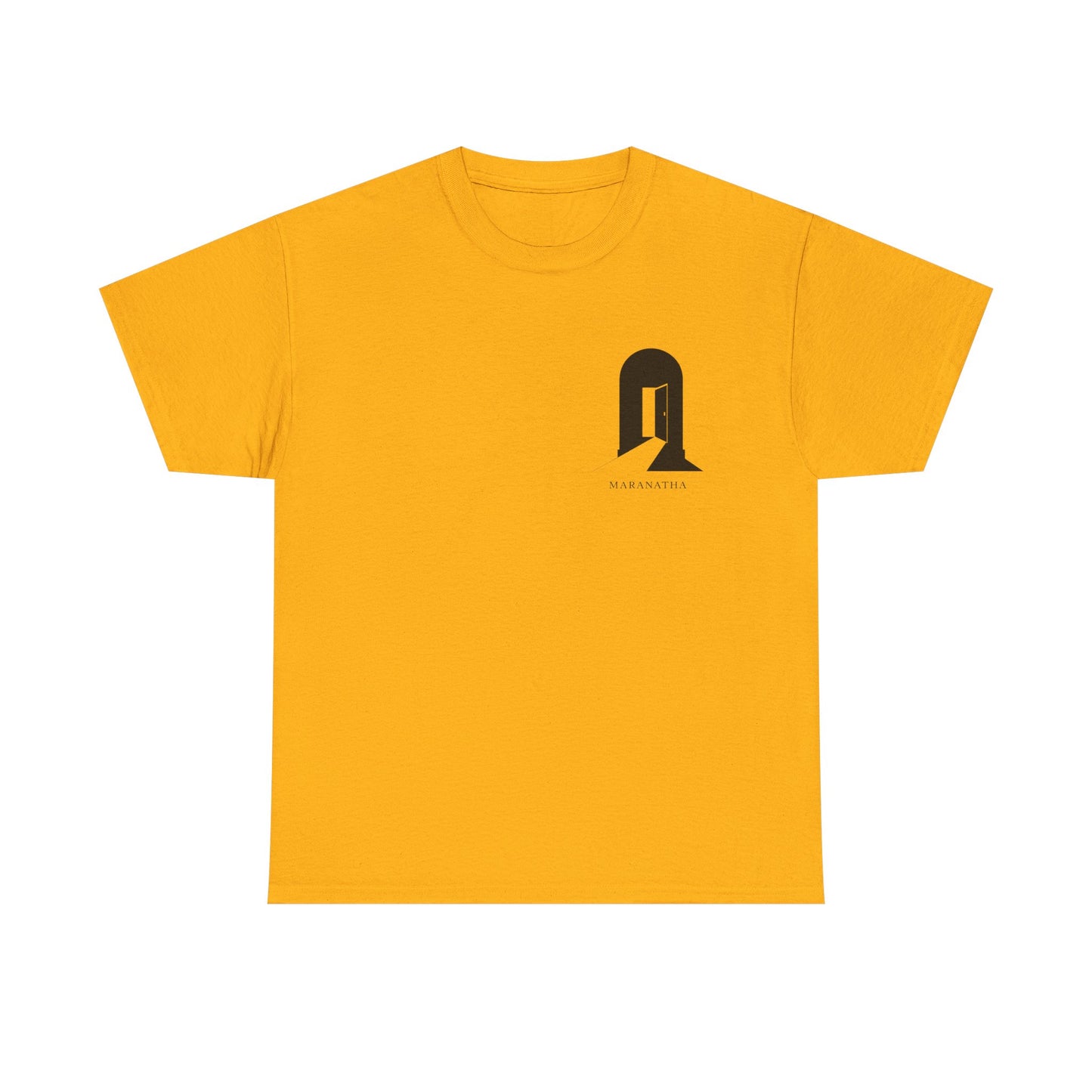 Minimalist 'Doorway' Graphic Tee — Monochrome Small Chest Logo T-Shirt